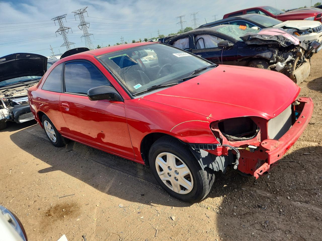 2003 Honda Civic Lx Red vin: 1HGEM22573L006137