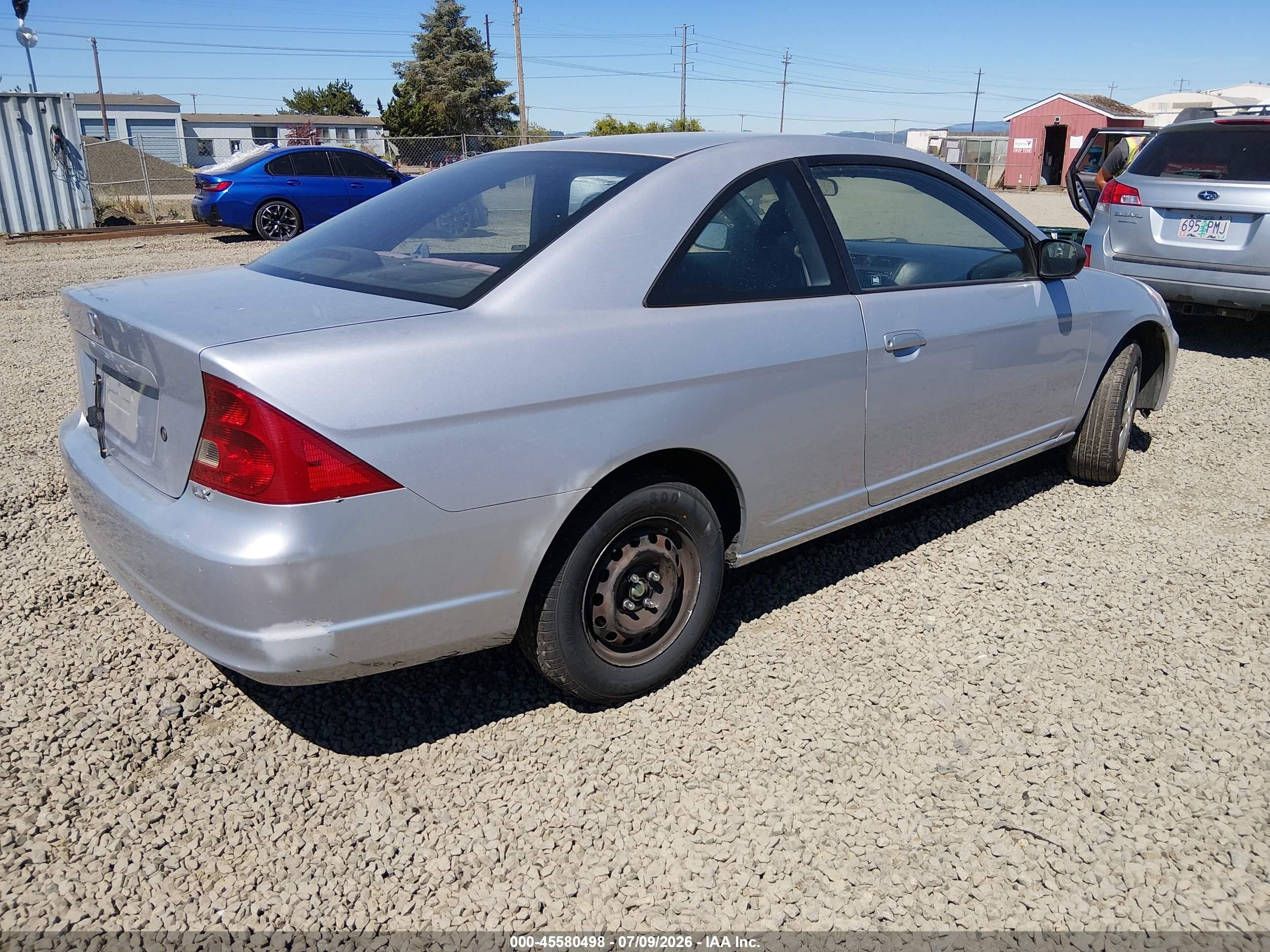 2003 Honda Civic Lx Silver vin: 1HGEM22573L062823