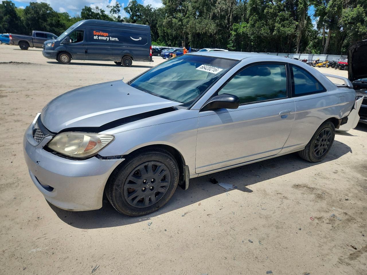 2004 Honda Civic Lx Silver vin: 1HGEM22574L063536