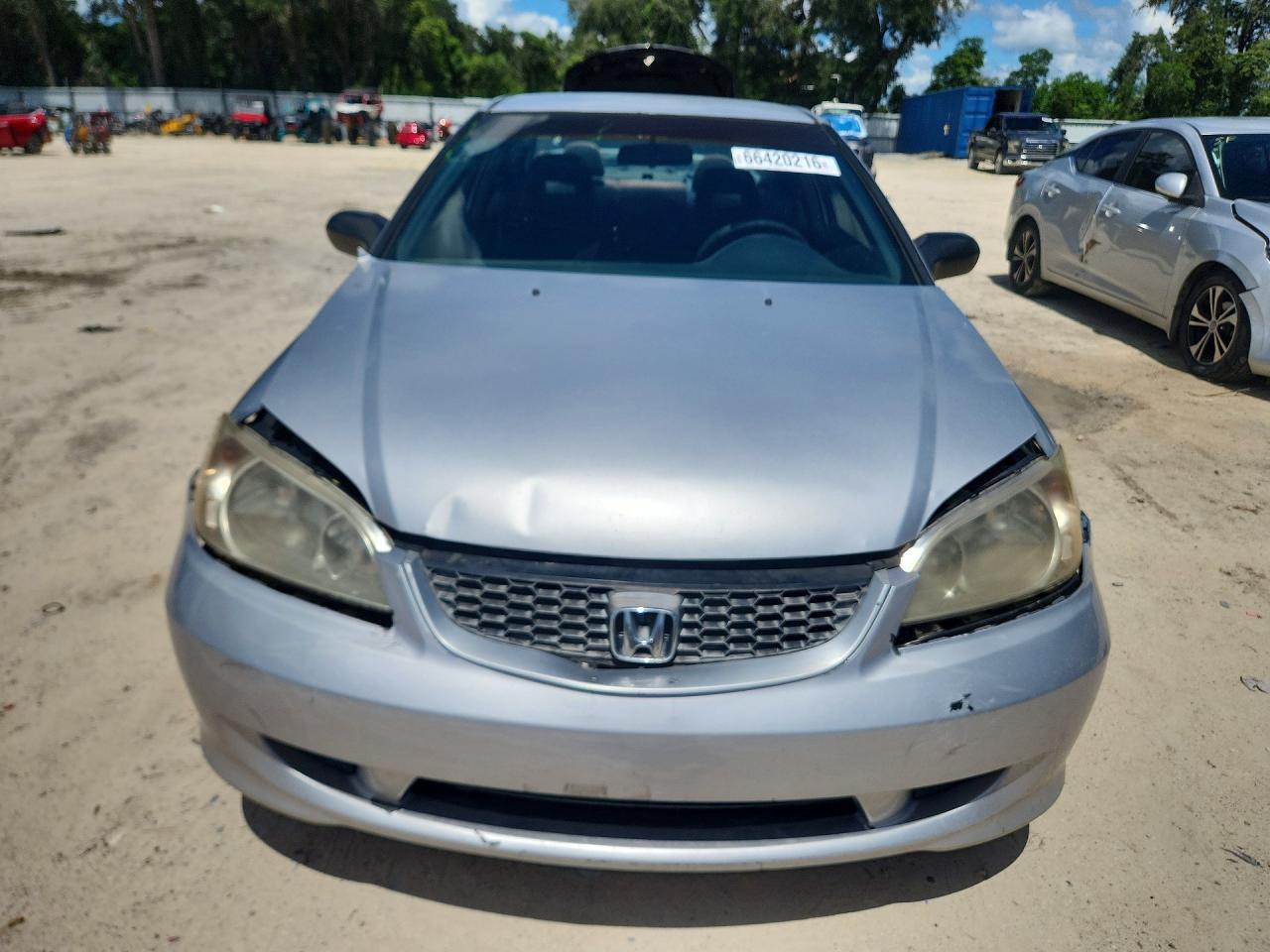 2004 Honda Civic Lx Silver vin: 1HGEM22574L063536
