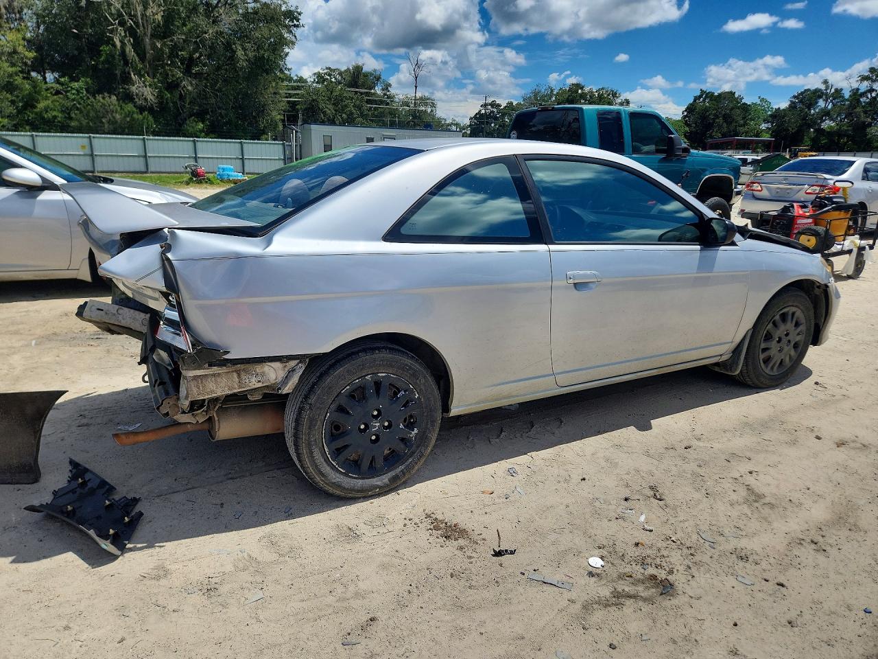2004 Honda Civic Lx Silver vin: 1HGEM22574L063536