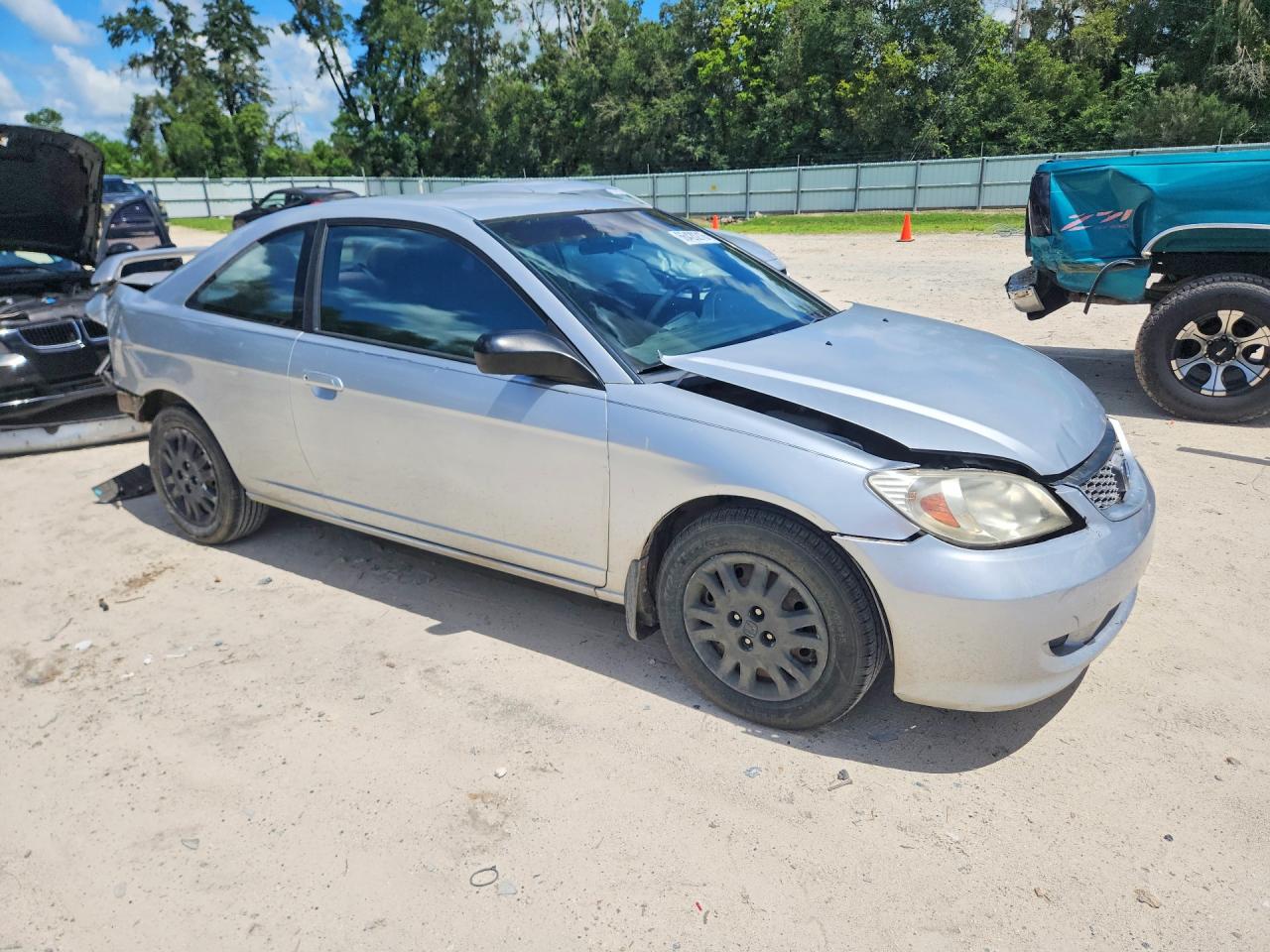 2004 Honda Civic Lx Silver vin: 1HGEM22574L063536
