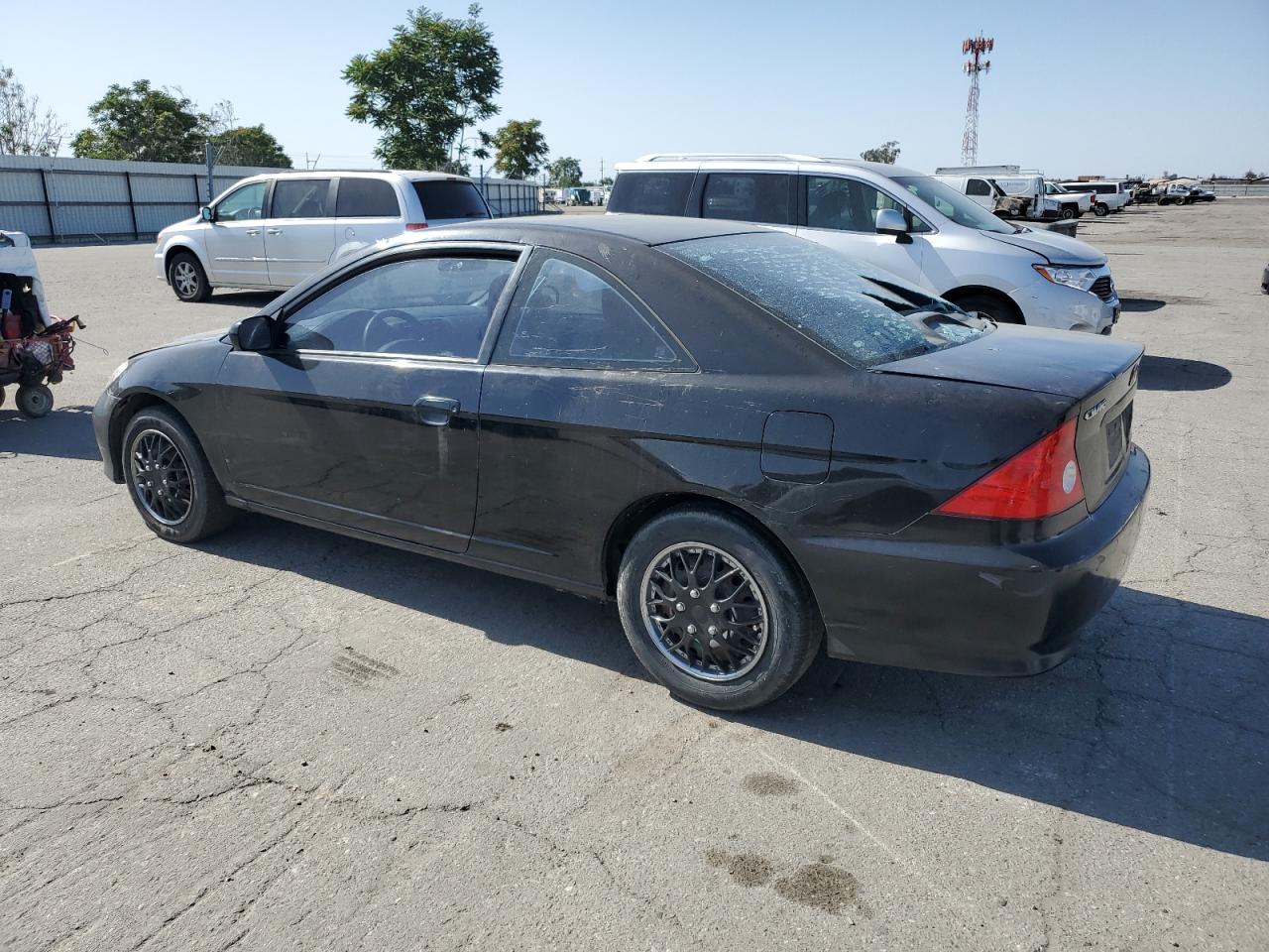 2004 Honda Civic Lx Black vin: 1HGEM22574L071104