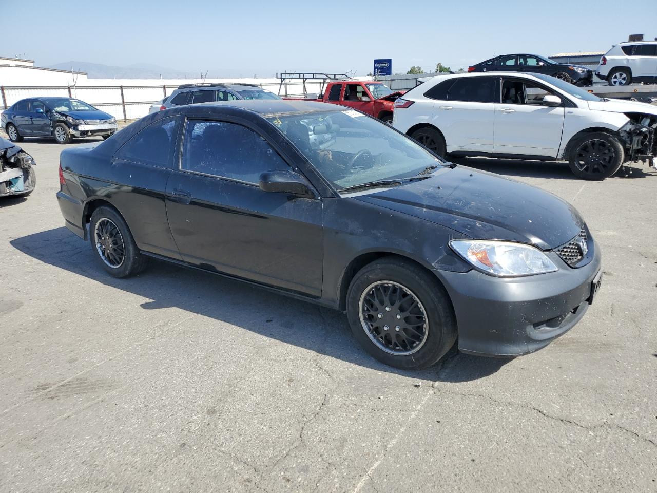 2004 Honda Civic Lx Black vin: 1HGEM22574L071104