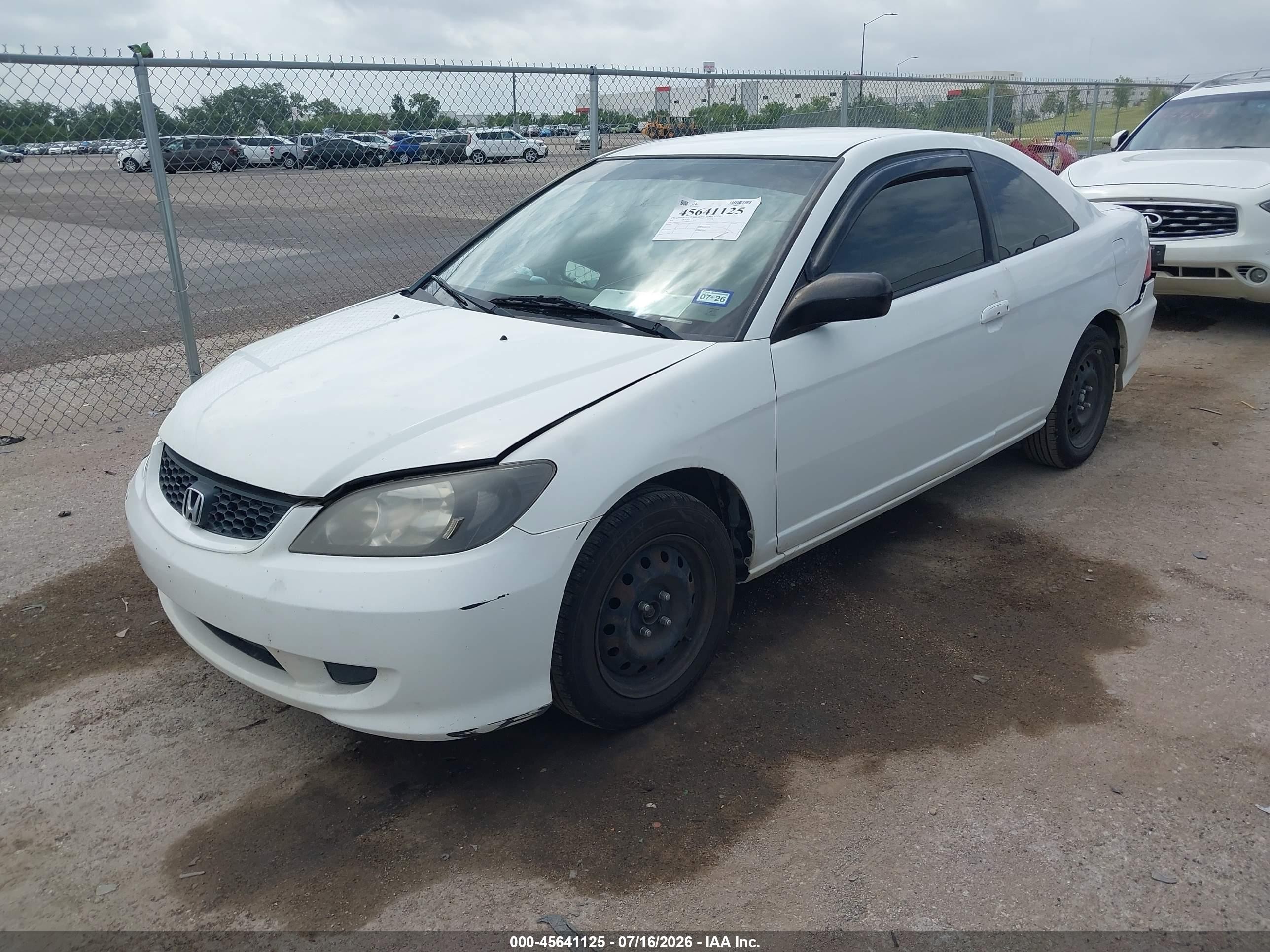 2005 Honda Civic Lx Белый vin: 1HGEM22575L028867