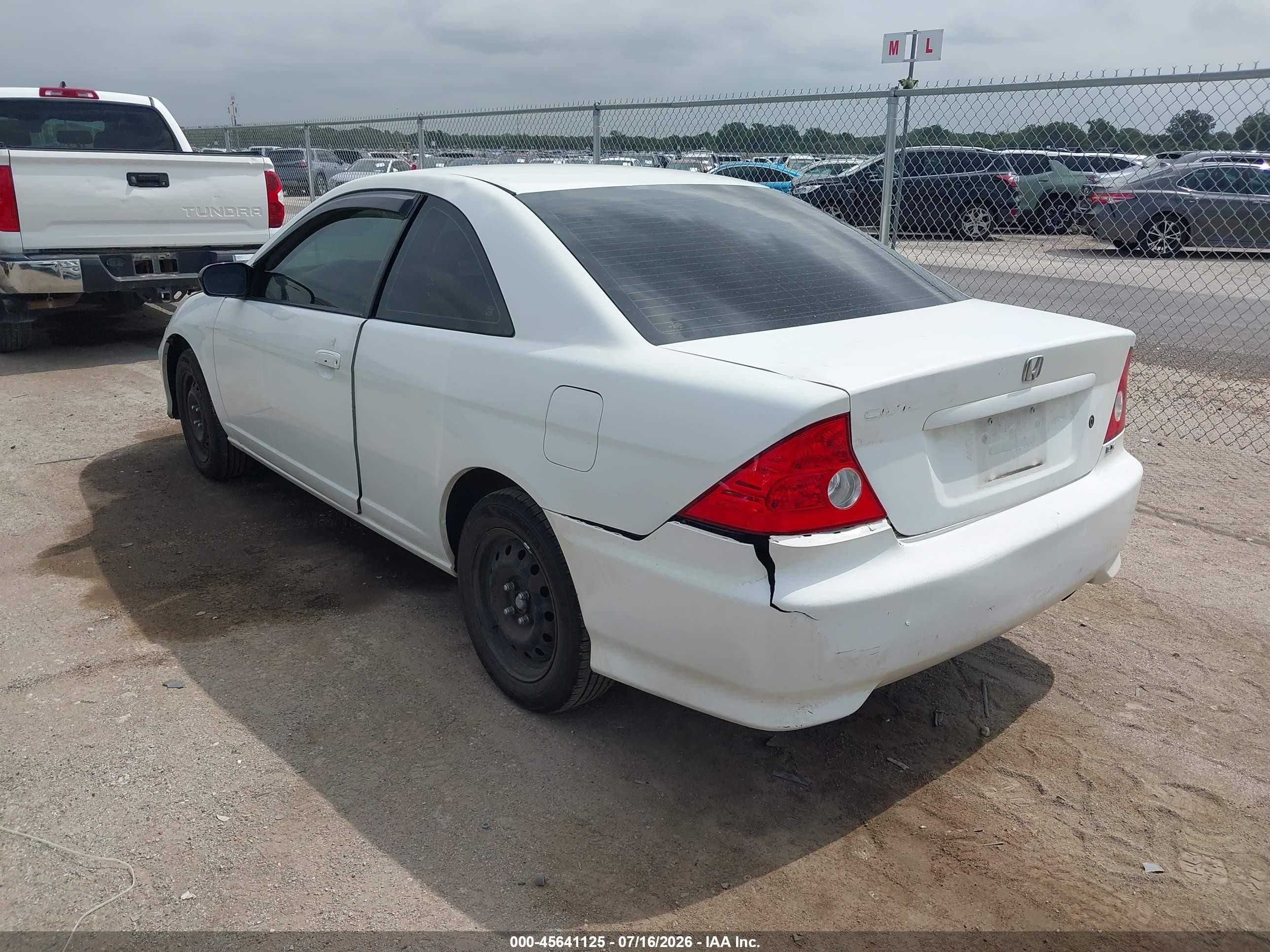 2005 Honda Civic Lx Белый vin: 1HGEM22575L028867