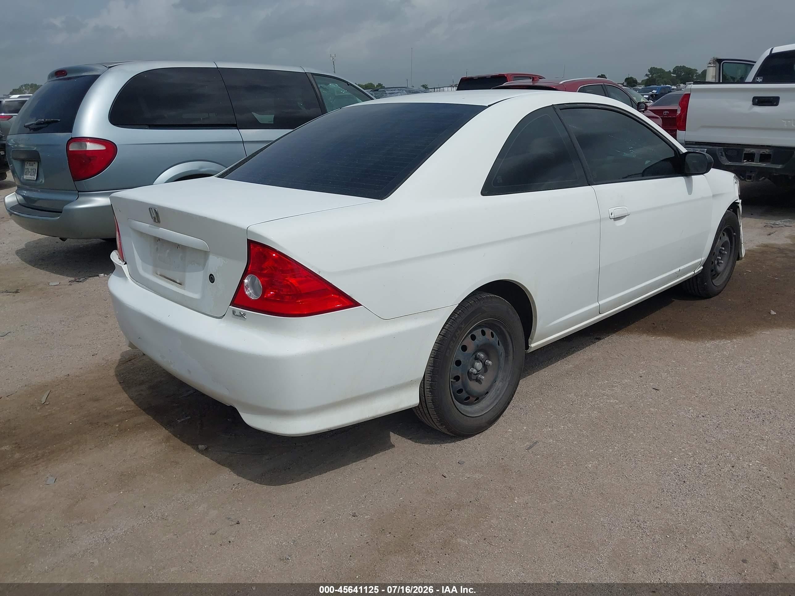 2005 Honda Civic Lx Белый vin: 1HGEM22575L028867