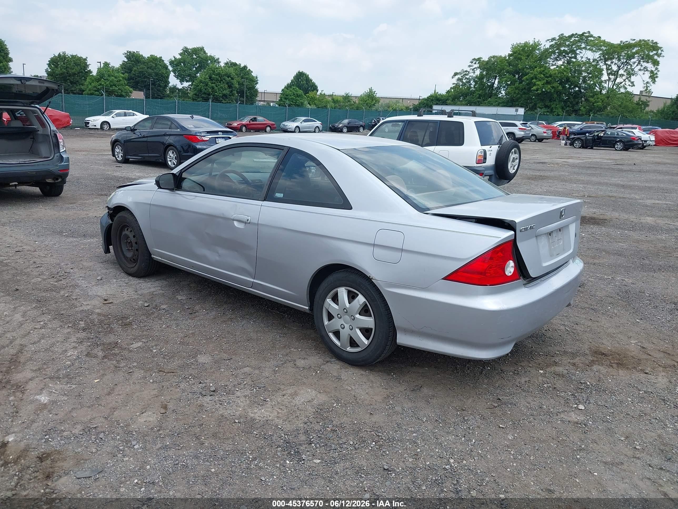 2005 Honda Civic Lx Silver vin: 1HGEM22575L036855
