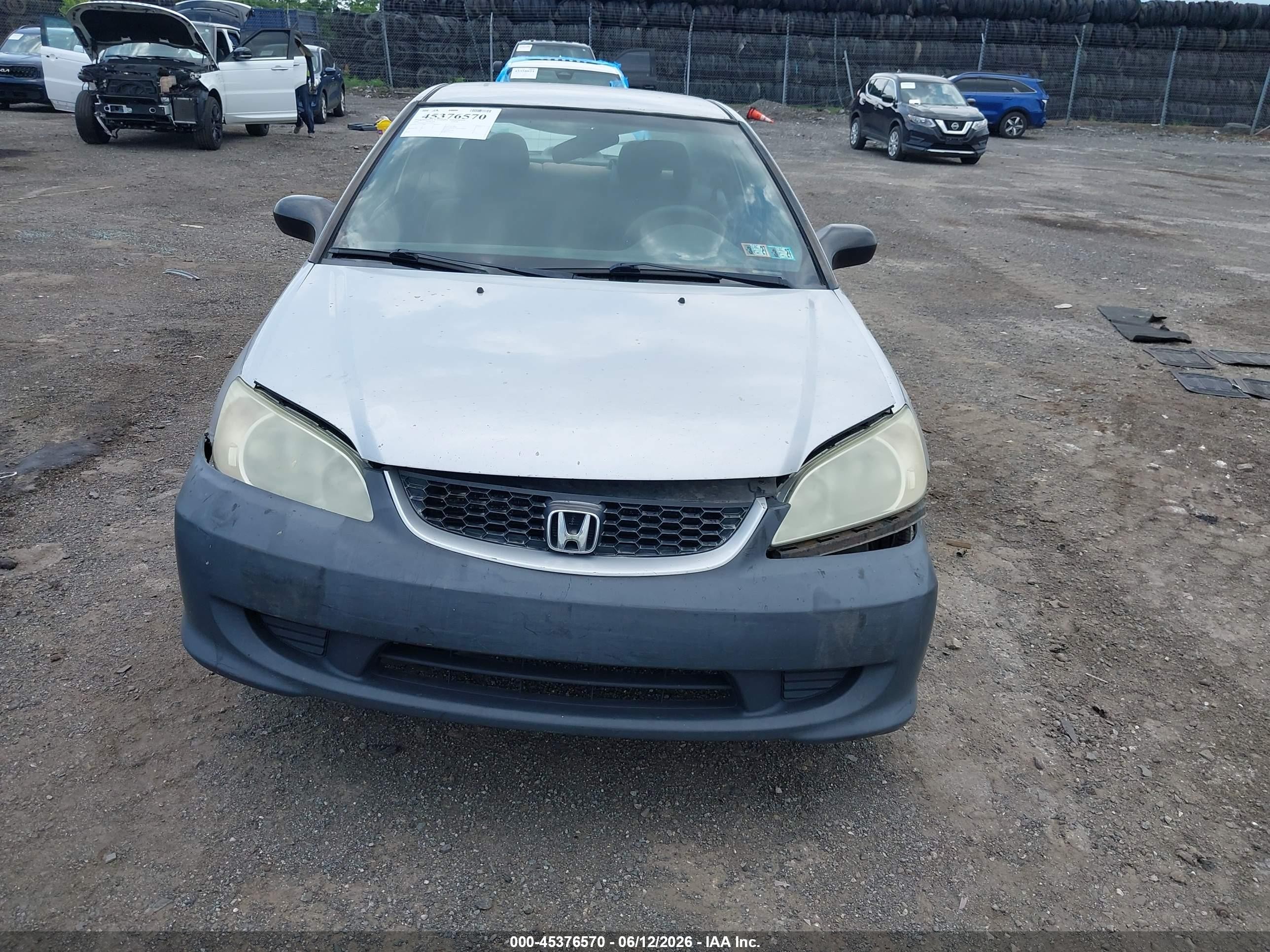 2005 Honda Civic Lx Silver vin: 1HGEM22575L036855