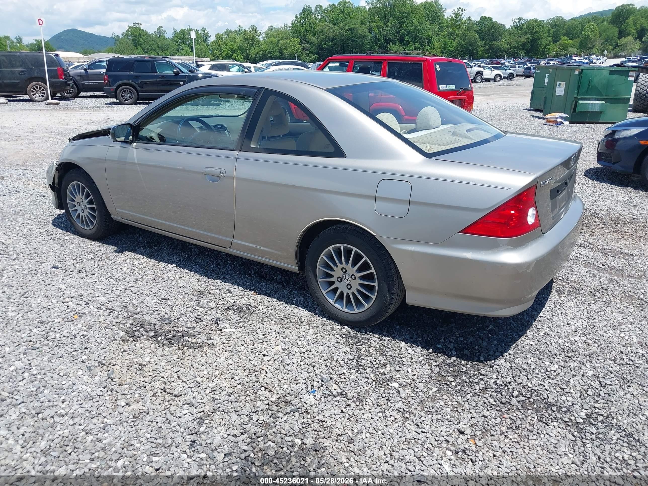 2005 Honda Civic Lx Silver vin: 1HGEM22575L051940