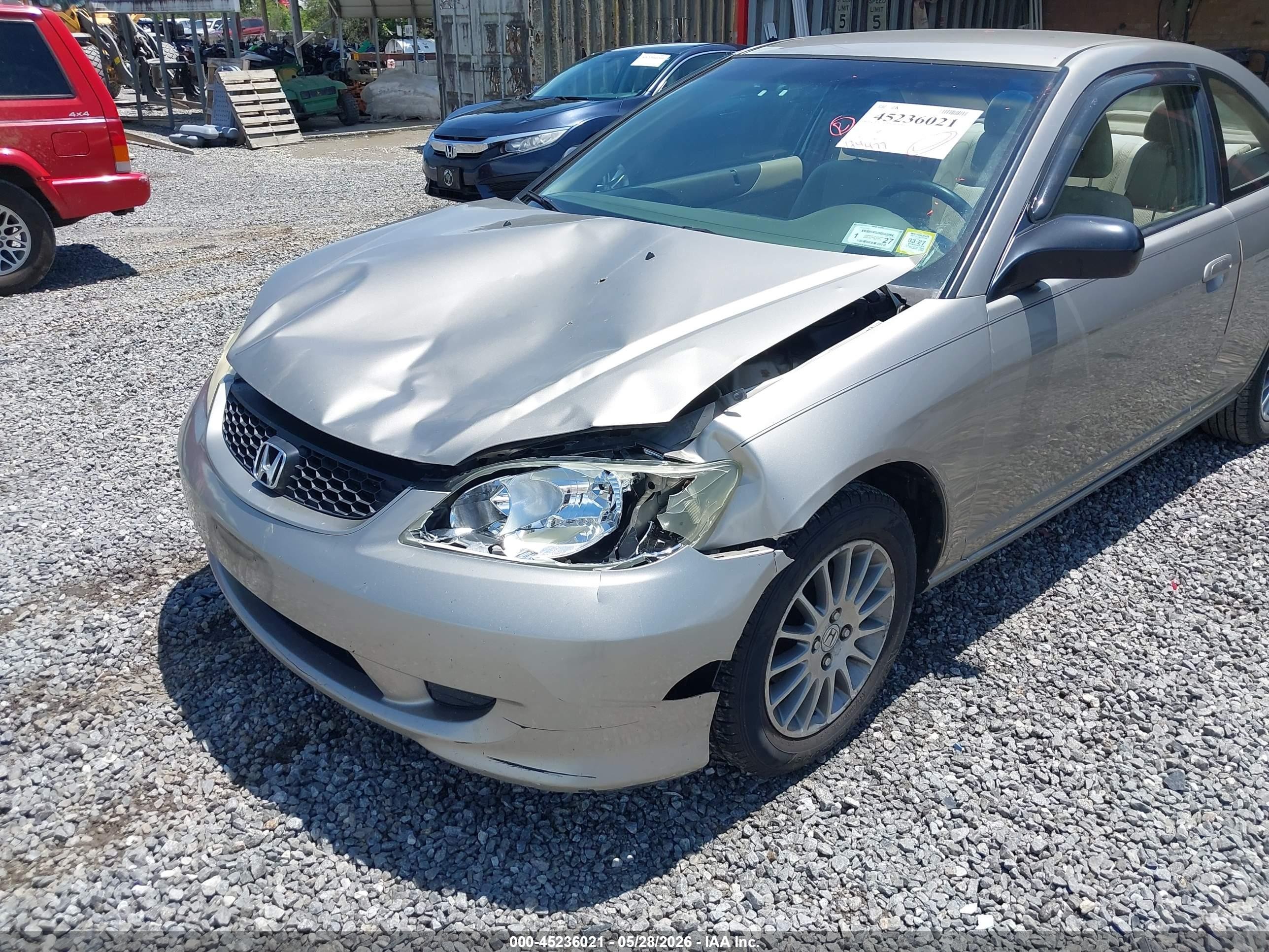 2005 Honda Civic Lx Silver vin: 1HGEM22575L051940