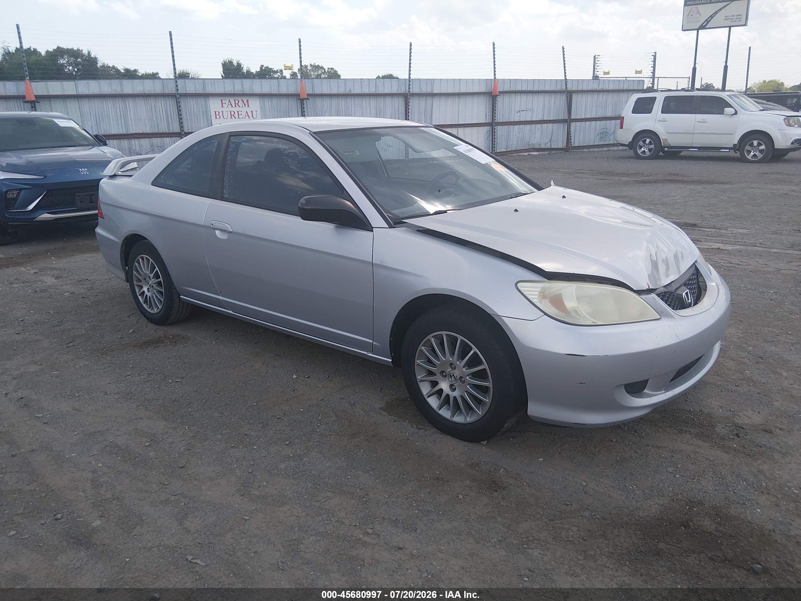 2005 Honda Civic Lx Silver vin: 1HGEM22575L072903