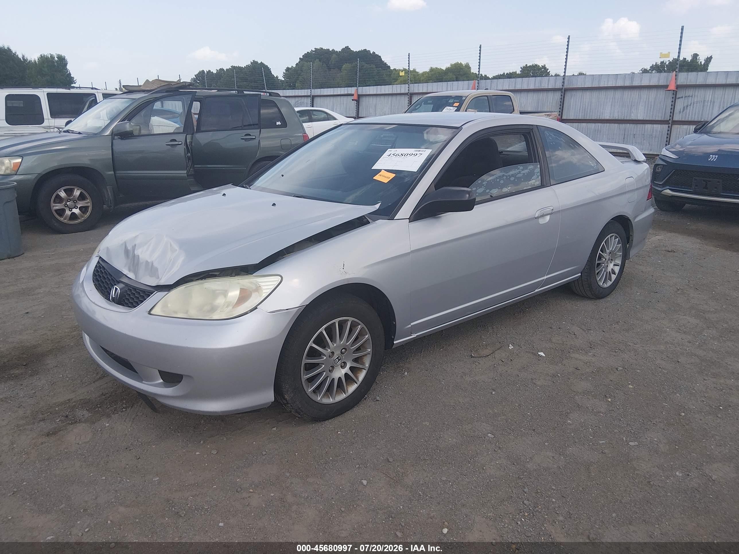 2005 Honda Civic Lx Silver vin: 1HGEM22575L072903