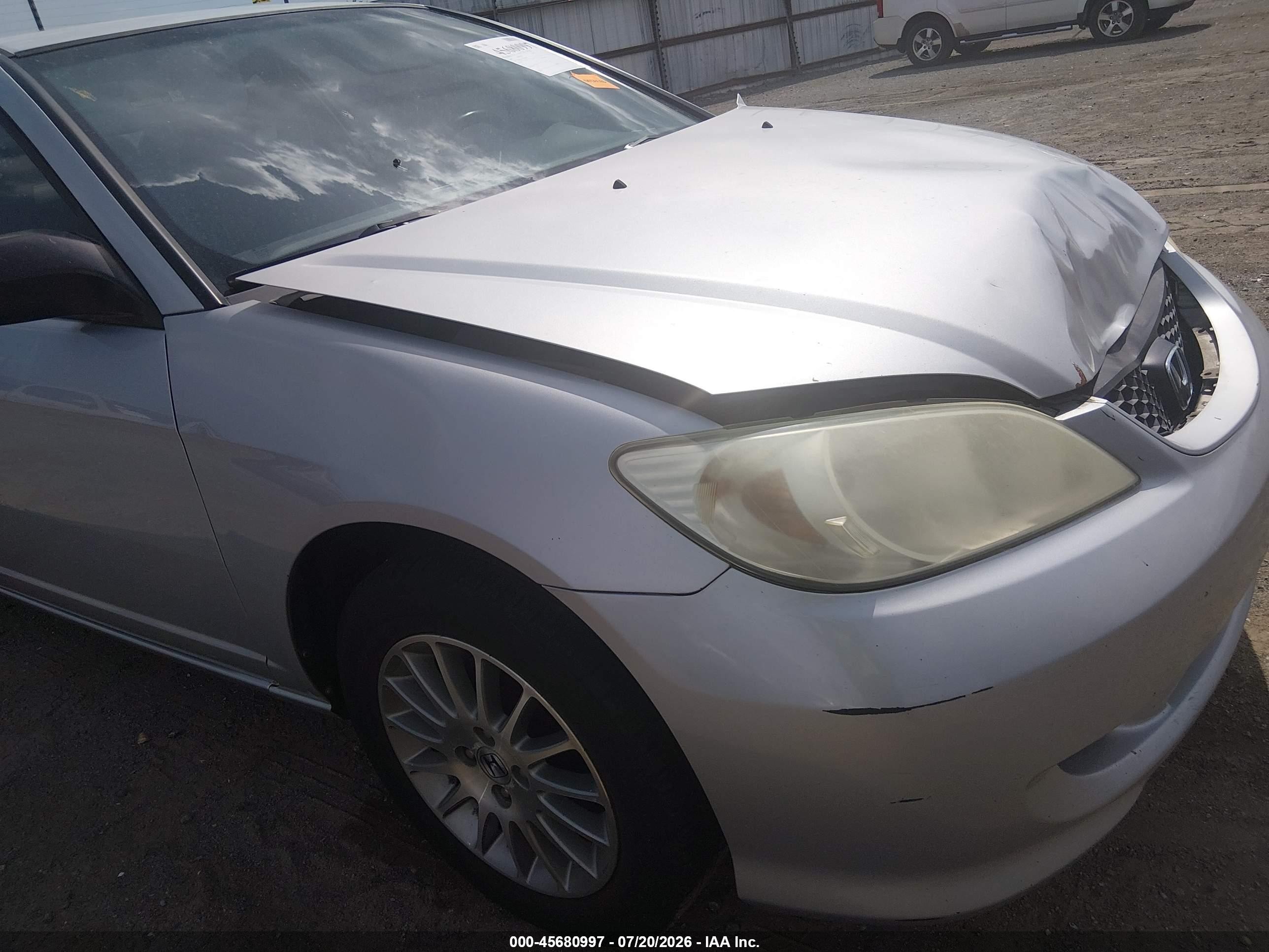2005 Honda Civic Lx Silver vin: 1HGEM22575L072903