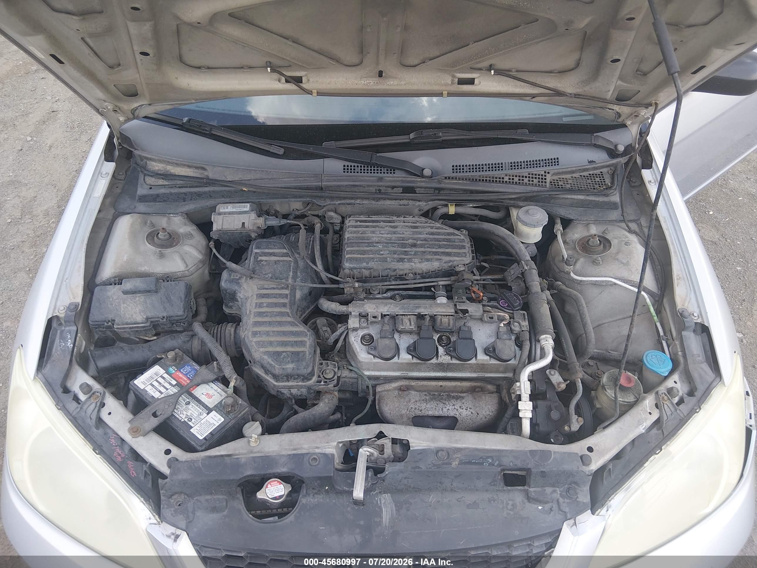 2005 Honda Civic Lx Silver vin: 1HGEM22575L072903