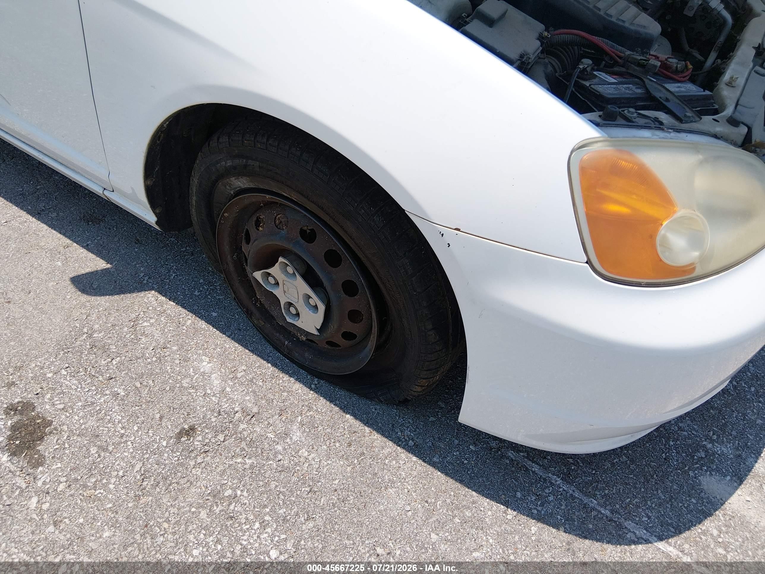 2001 Honda Civic Lx White vin: 1HGEM22581L014907