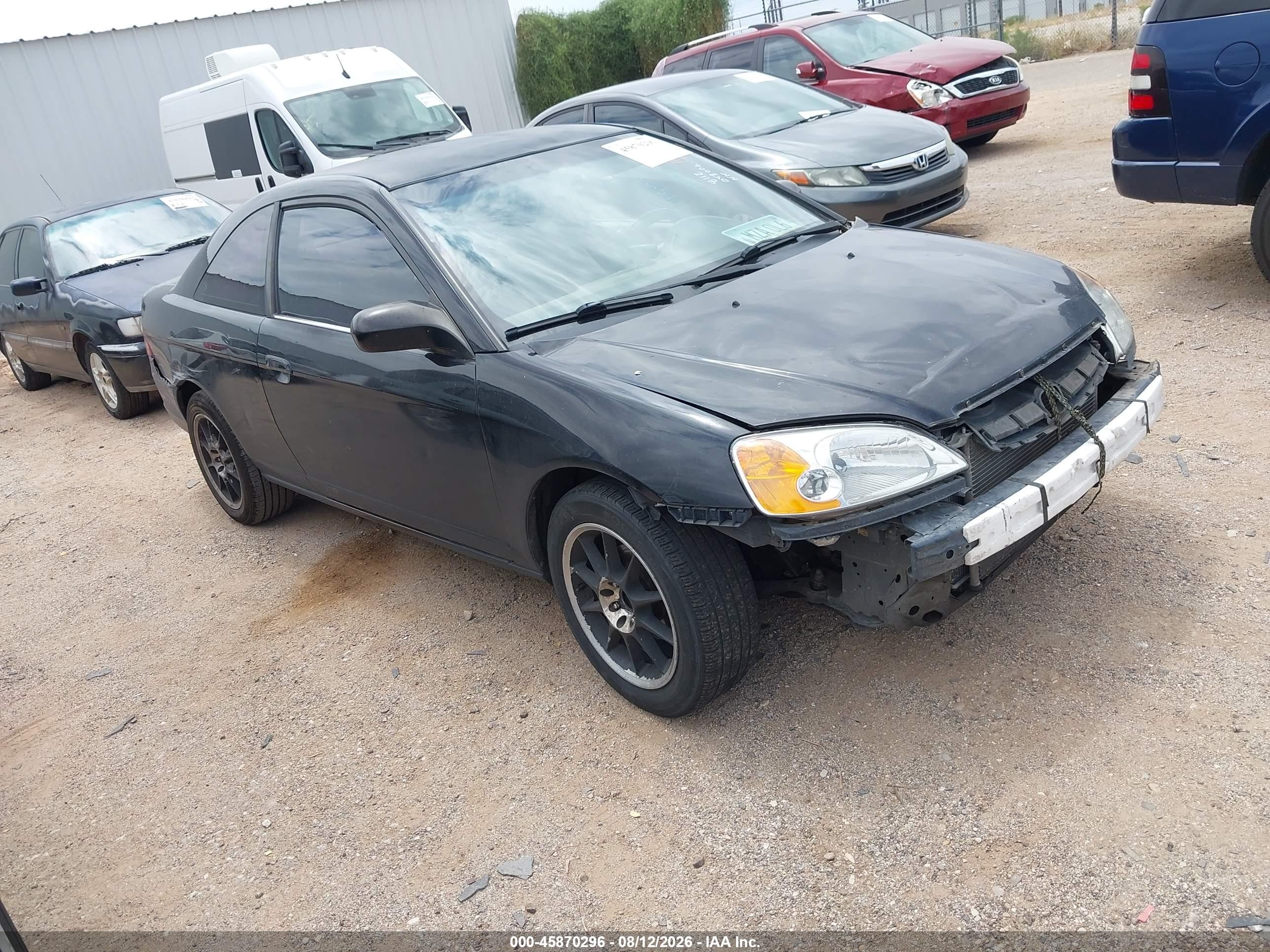 2001 Honda Civic Lx Black vin: 1HGEM22581L048006