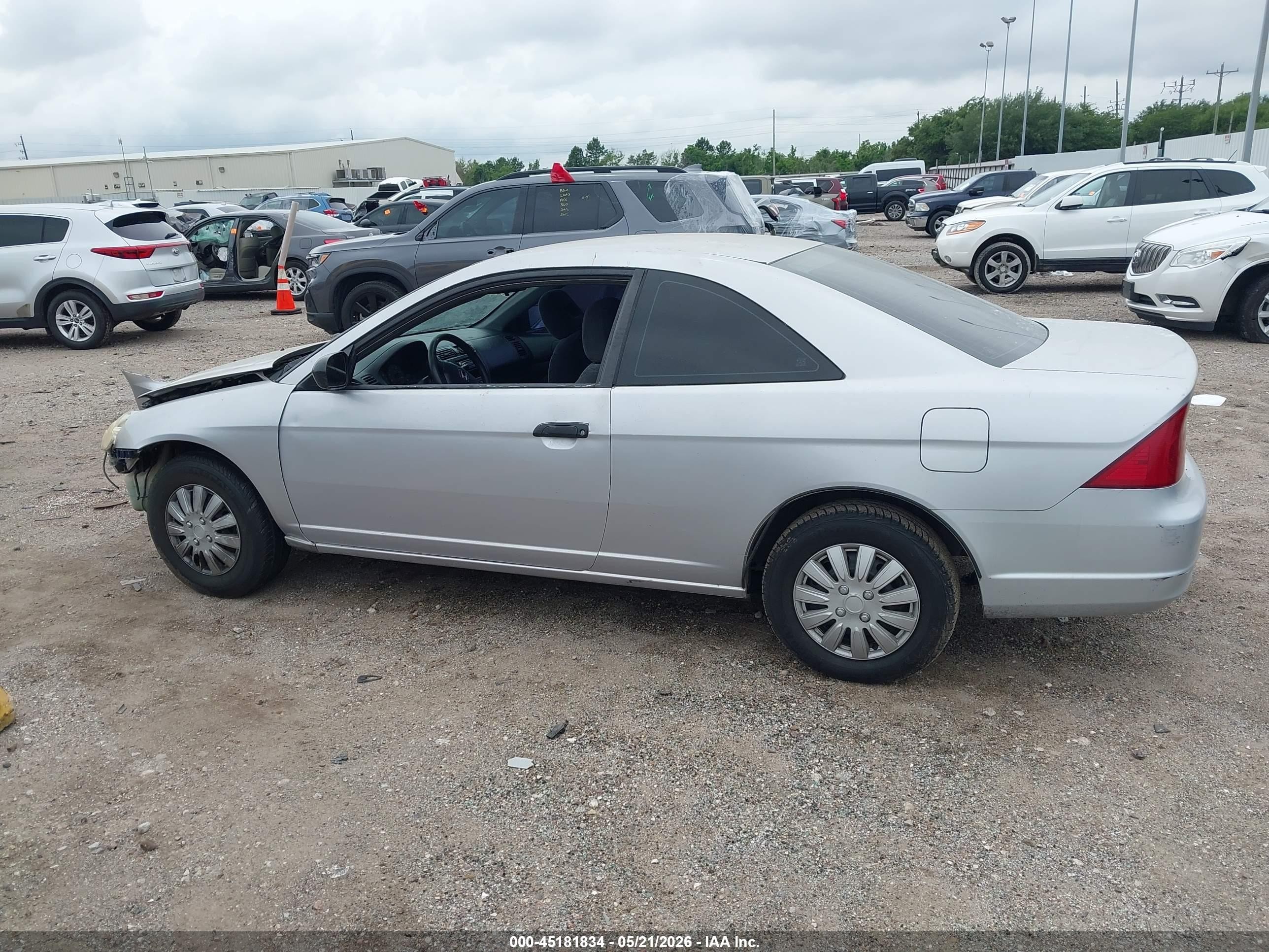 2001 Honda Civic Lx Gray vin: 1HGEM22581L059328