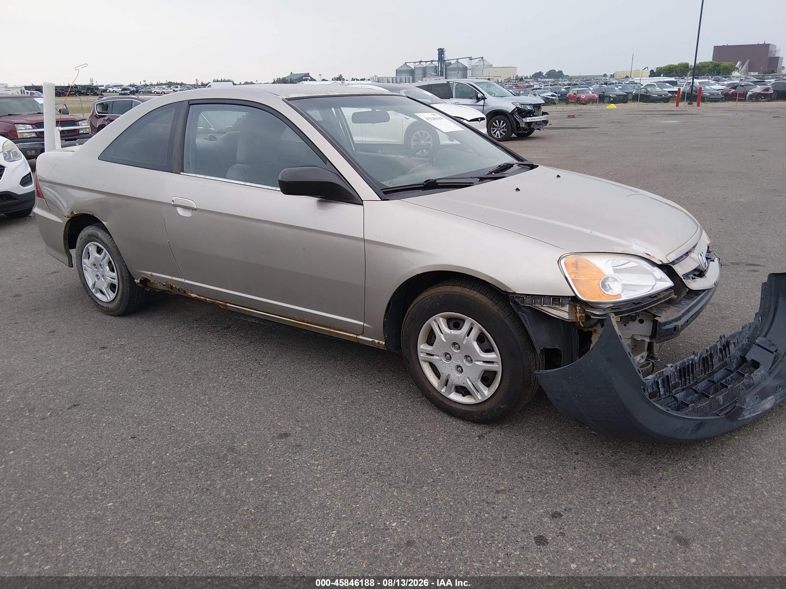2002 Honda Civic Lx Brown vin: 1HGEM22582L070265