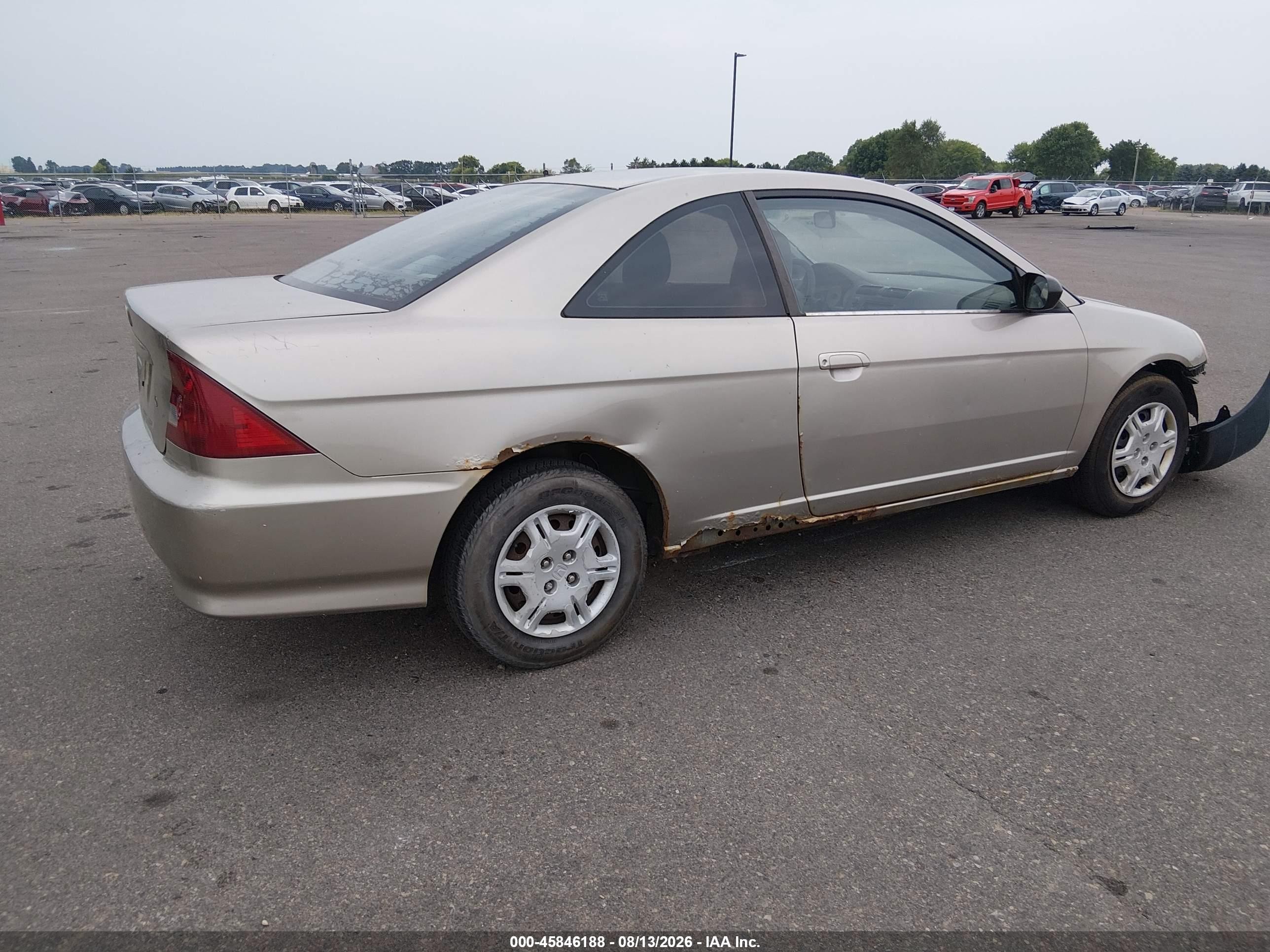 2002 Honda Civic Lx Brown vin: 1HGEM22582L070265