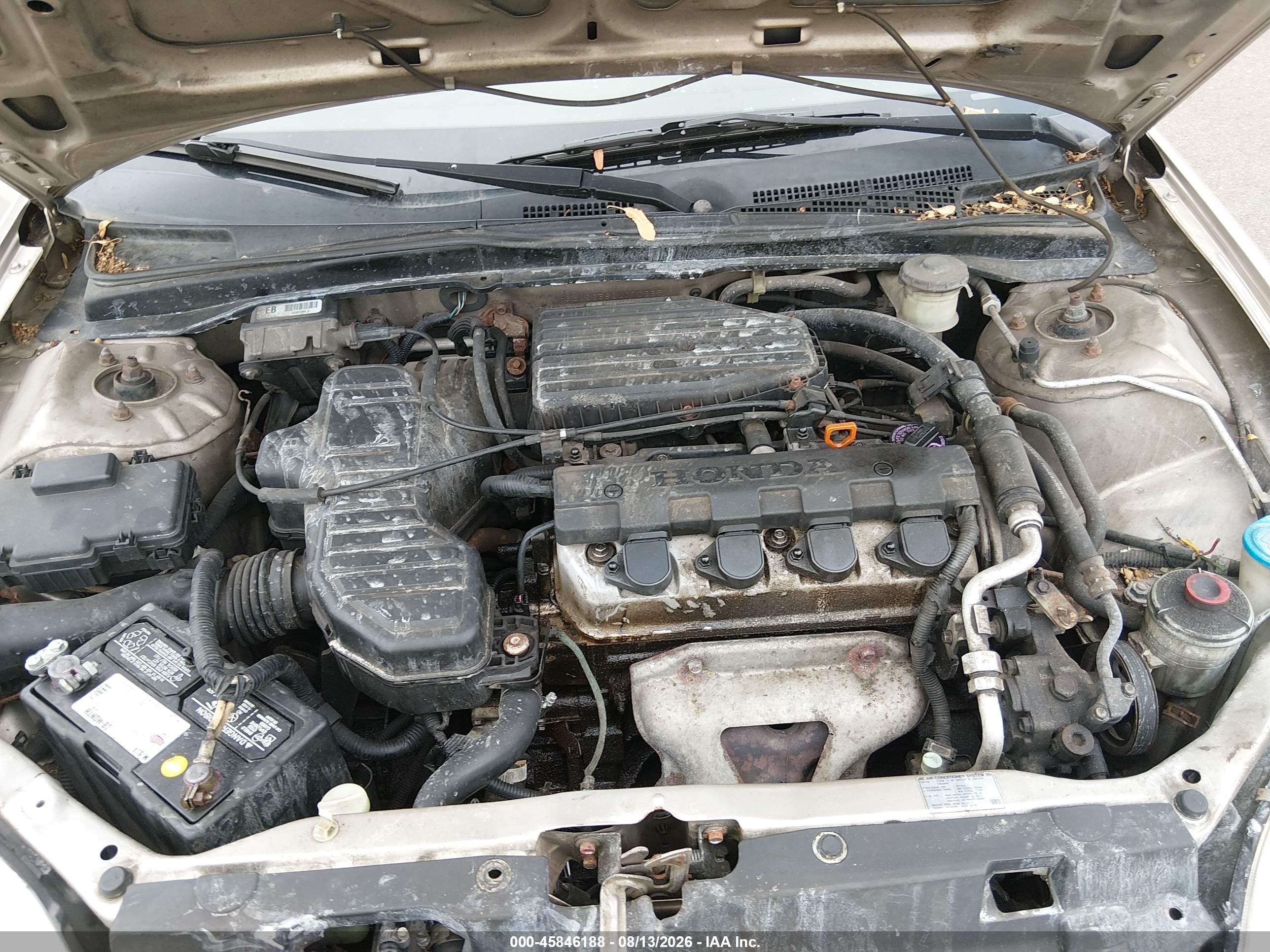 2002 Honda Civic Lx Brown vin: 1HGEM22582L070265