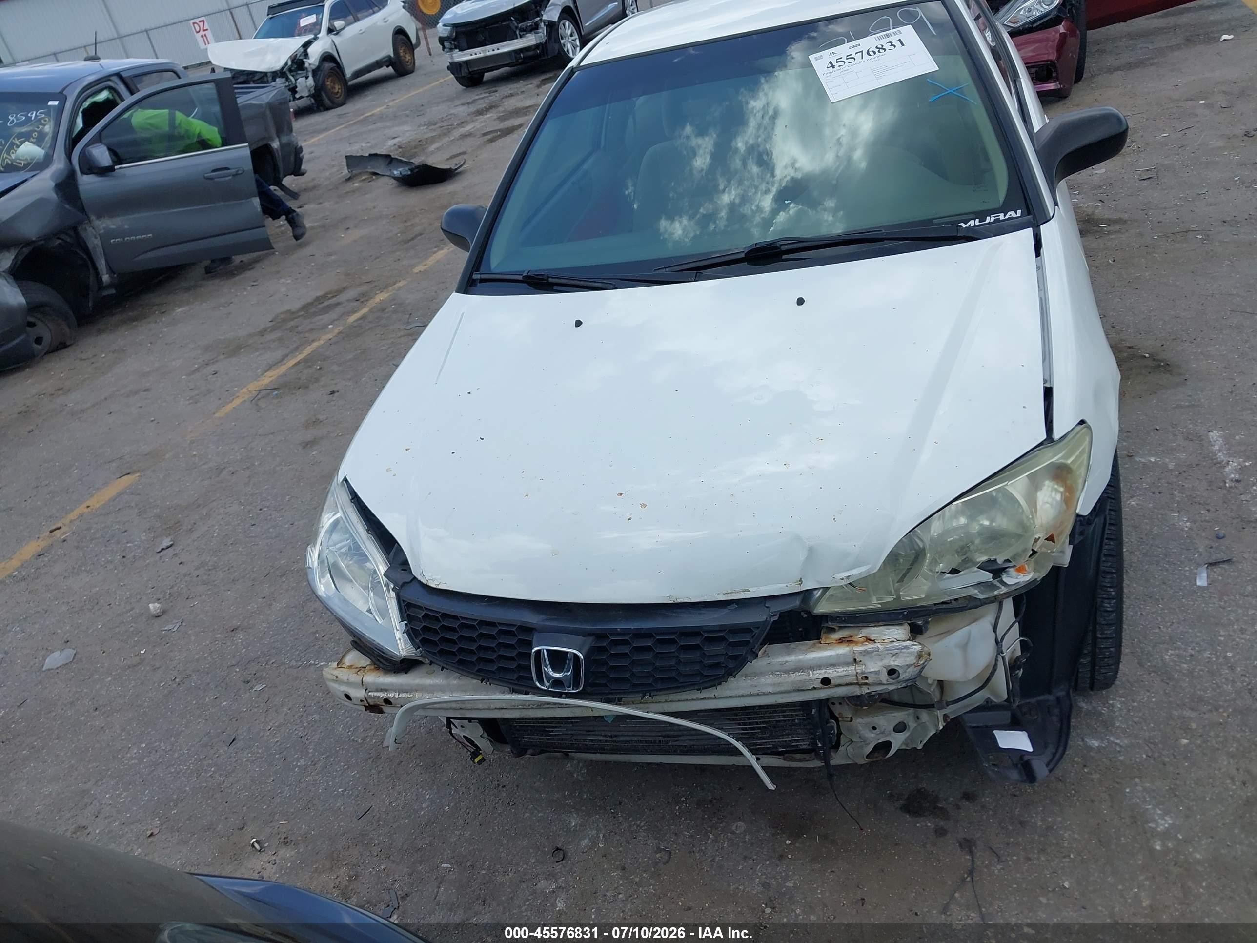 2005 Honda Civic Lx Белый vin: 1HGEM22585L052689