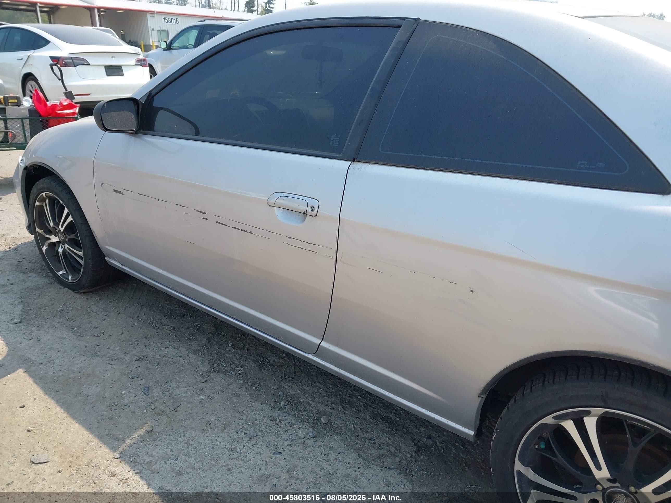 2005 Honda Civic Lx Silver vin: 1HGEM22585L072957