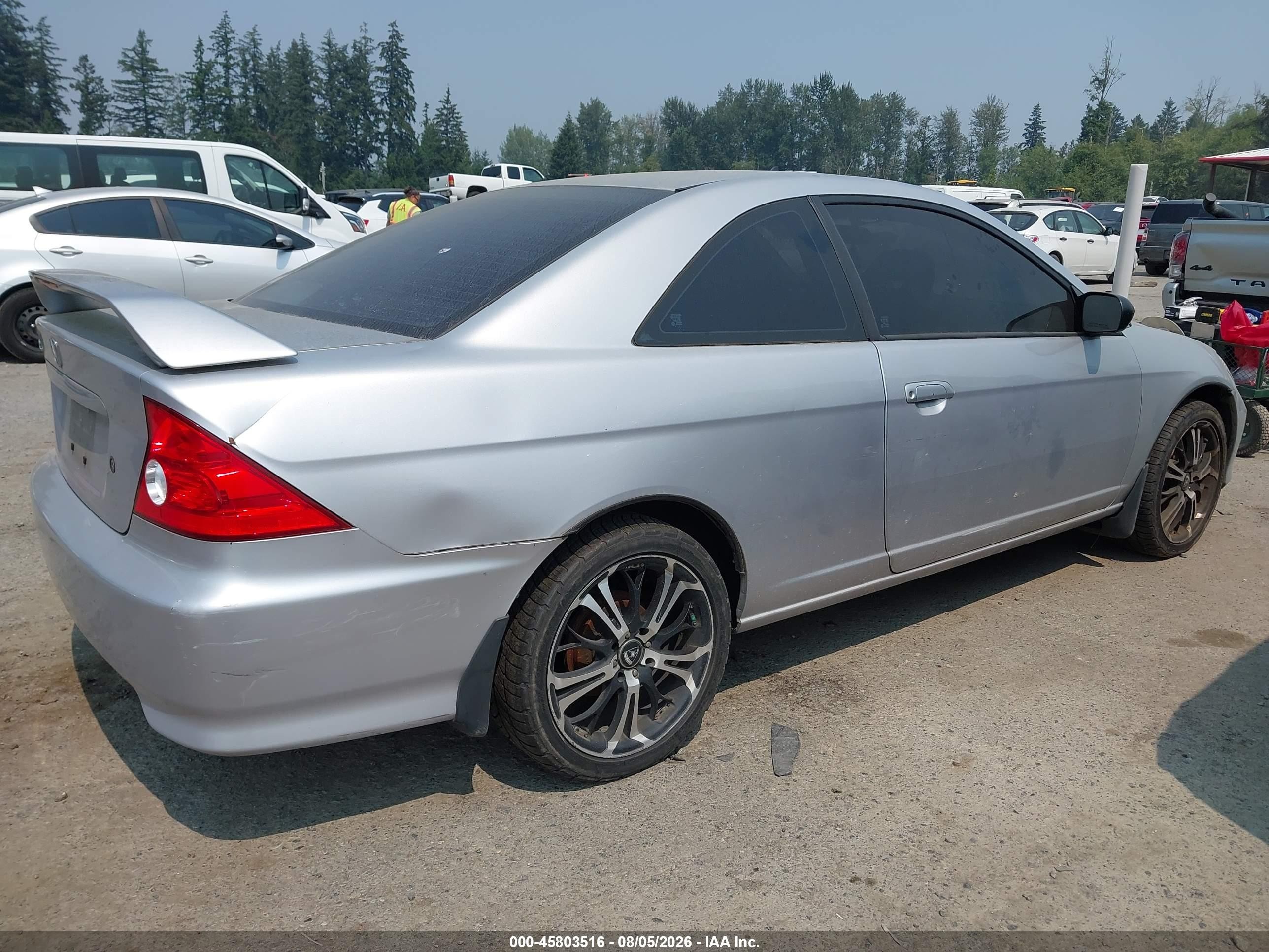 2005 Honda Civic Lx Silver vin: 1HGEM22585L072957