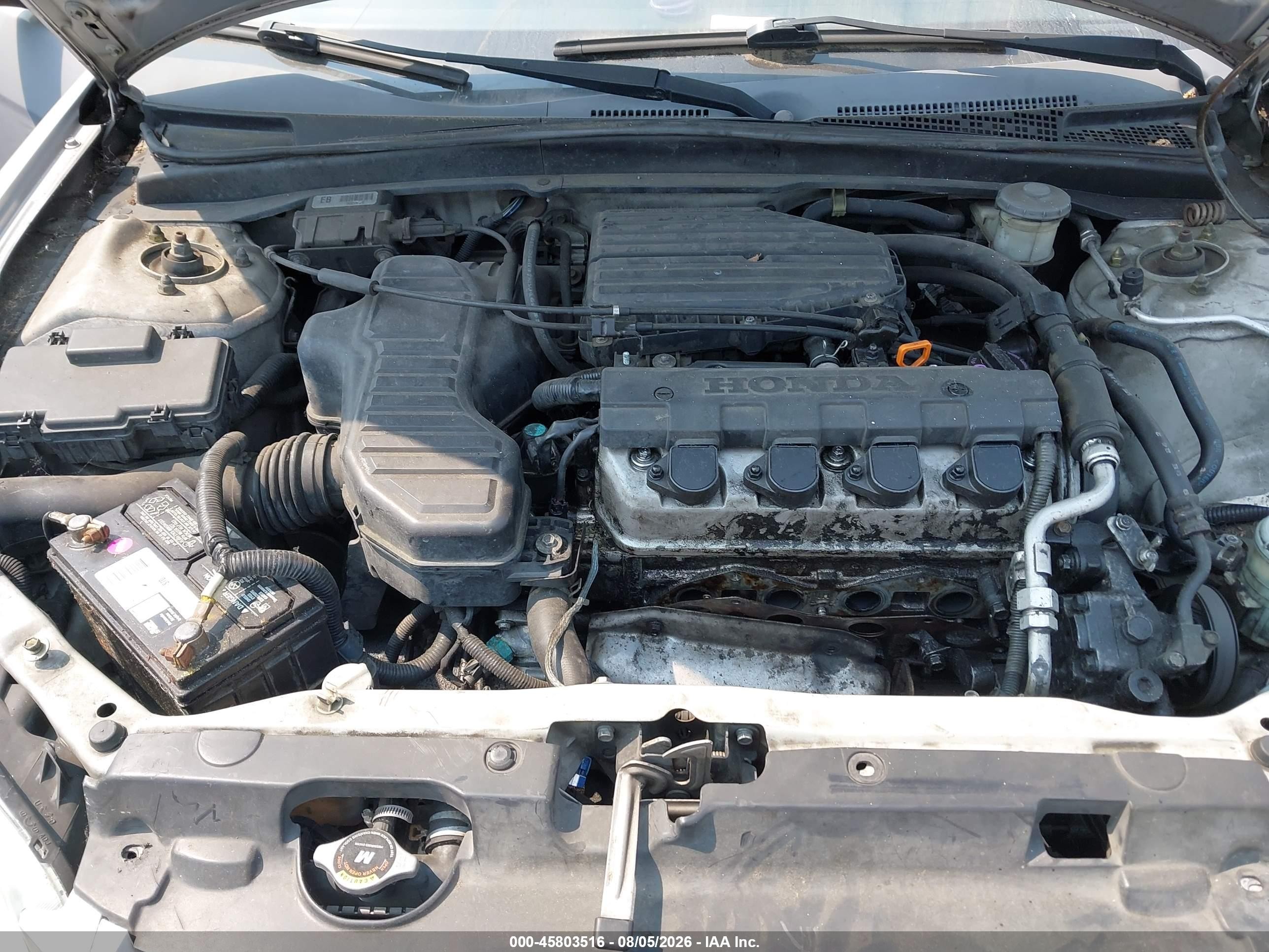 2005 Honda Civic Lx Silver vin: 1HGEM22585L072957