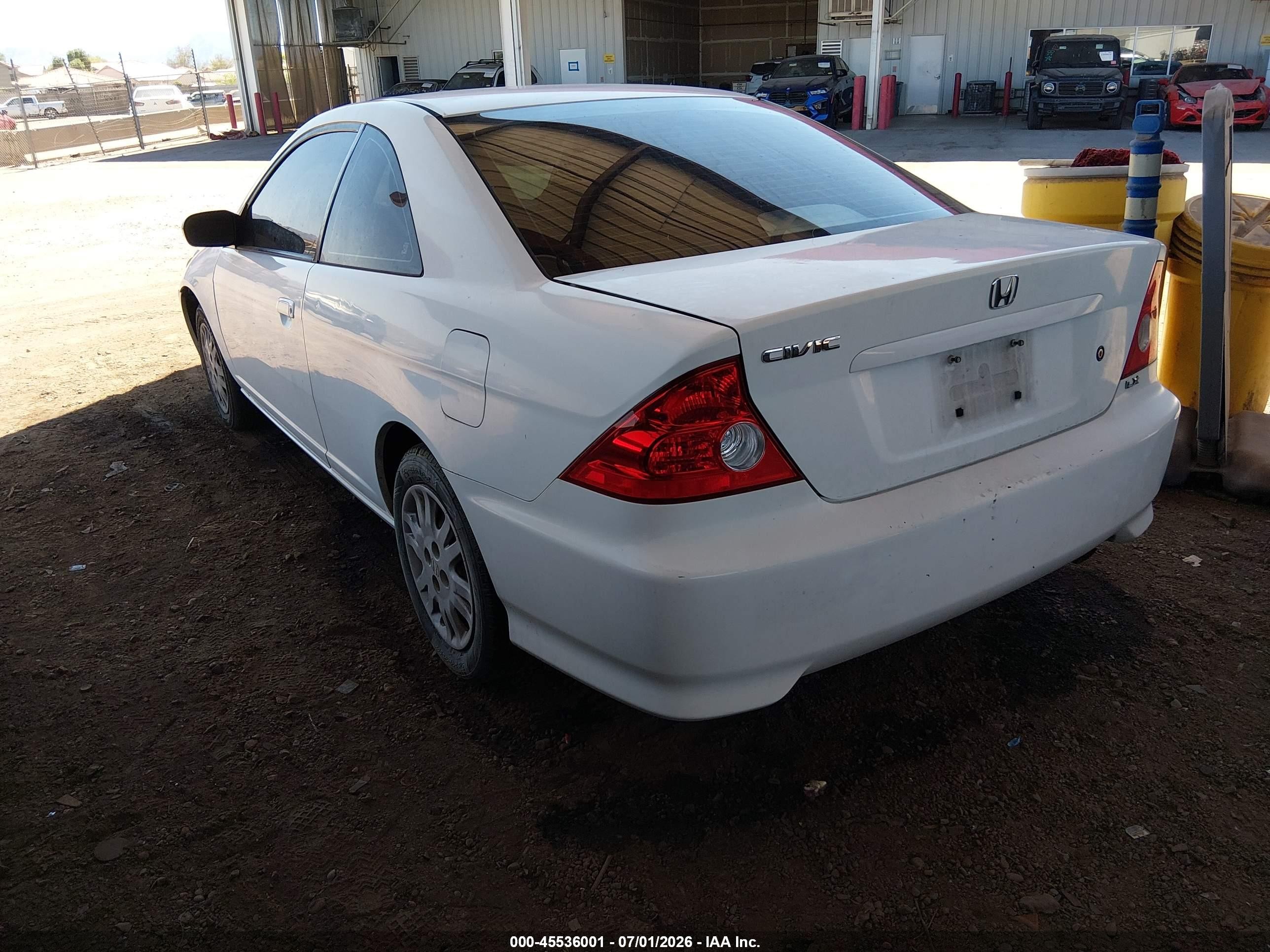 2005 Honda Civic Lx Белый vin: 1HGEM22585L078046