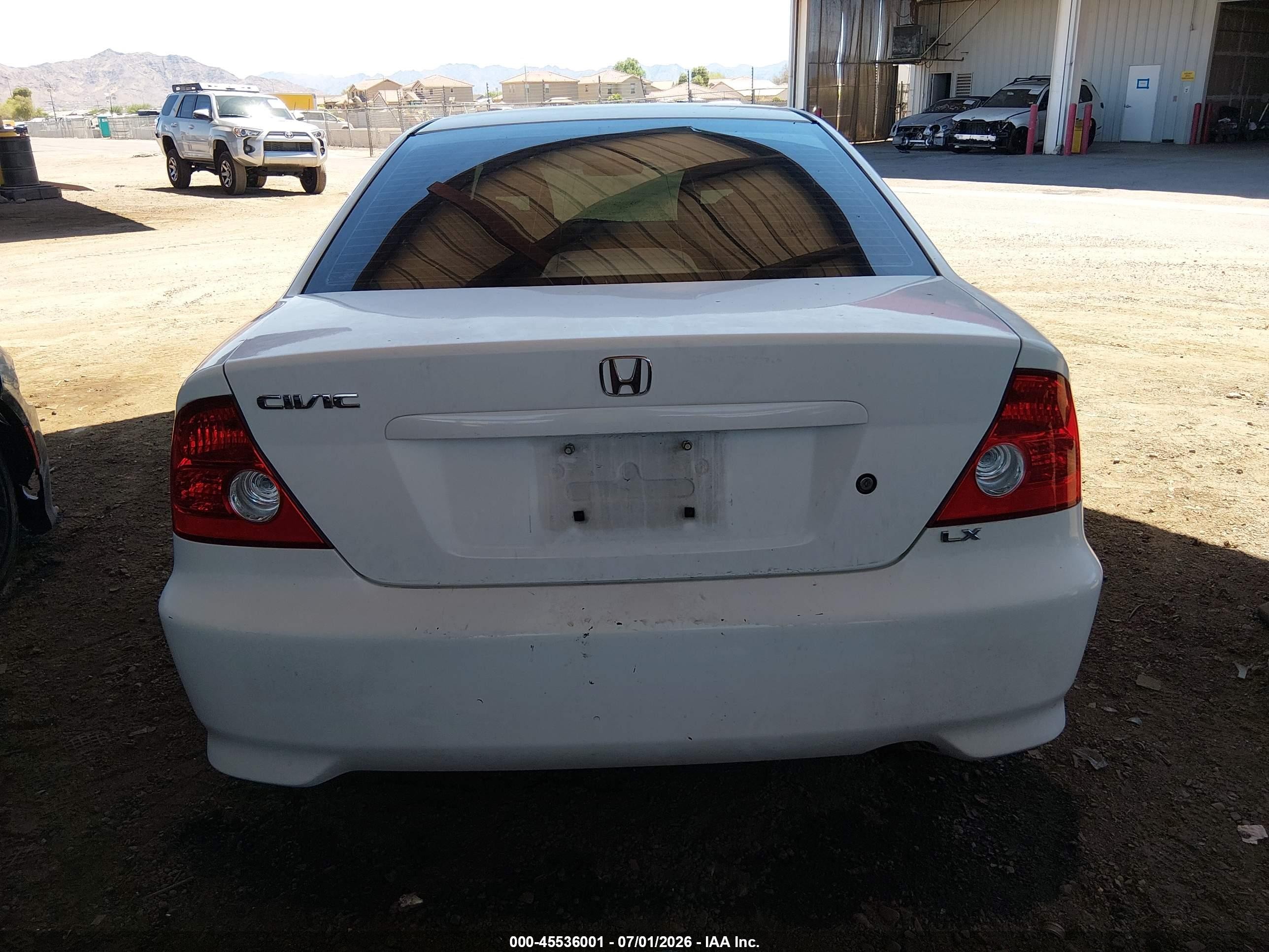 2005 Honda Civic Lx Белый vin: 1HGEM22585L078046