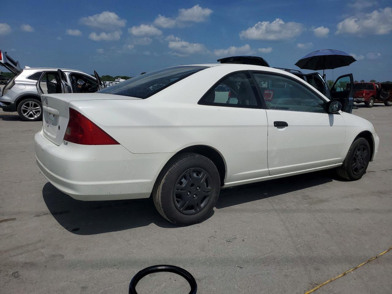 2001 Honda Civic Lx White vin: 1HGEM22591L038469