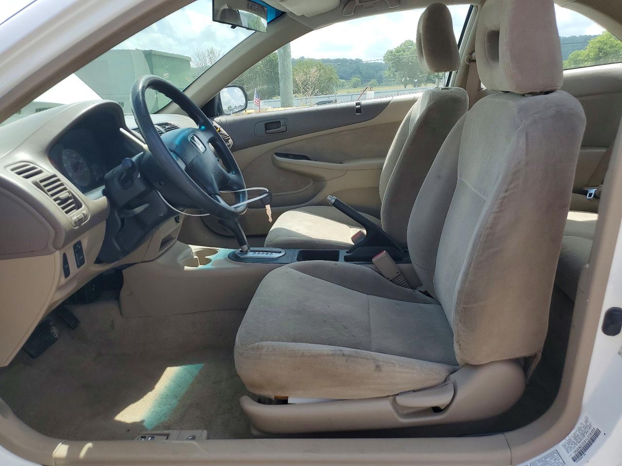2001 Honda Civic Lx White vin: 1HGEM22591L038469
