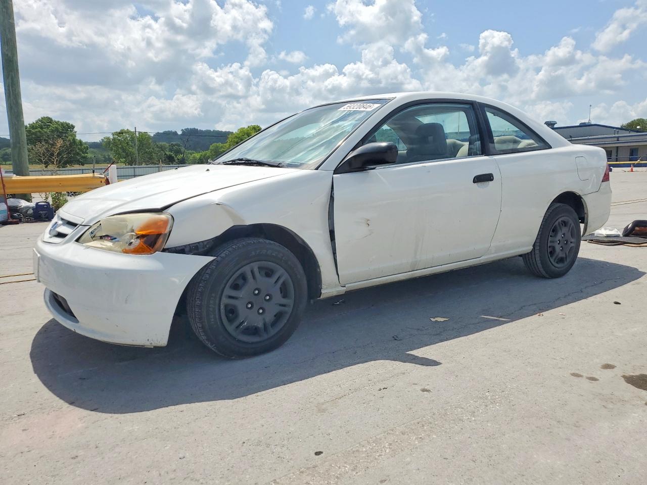 2001 Honda Civic Lx White vin: 1HGEM22591L038469