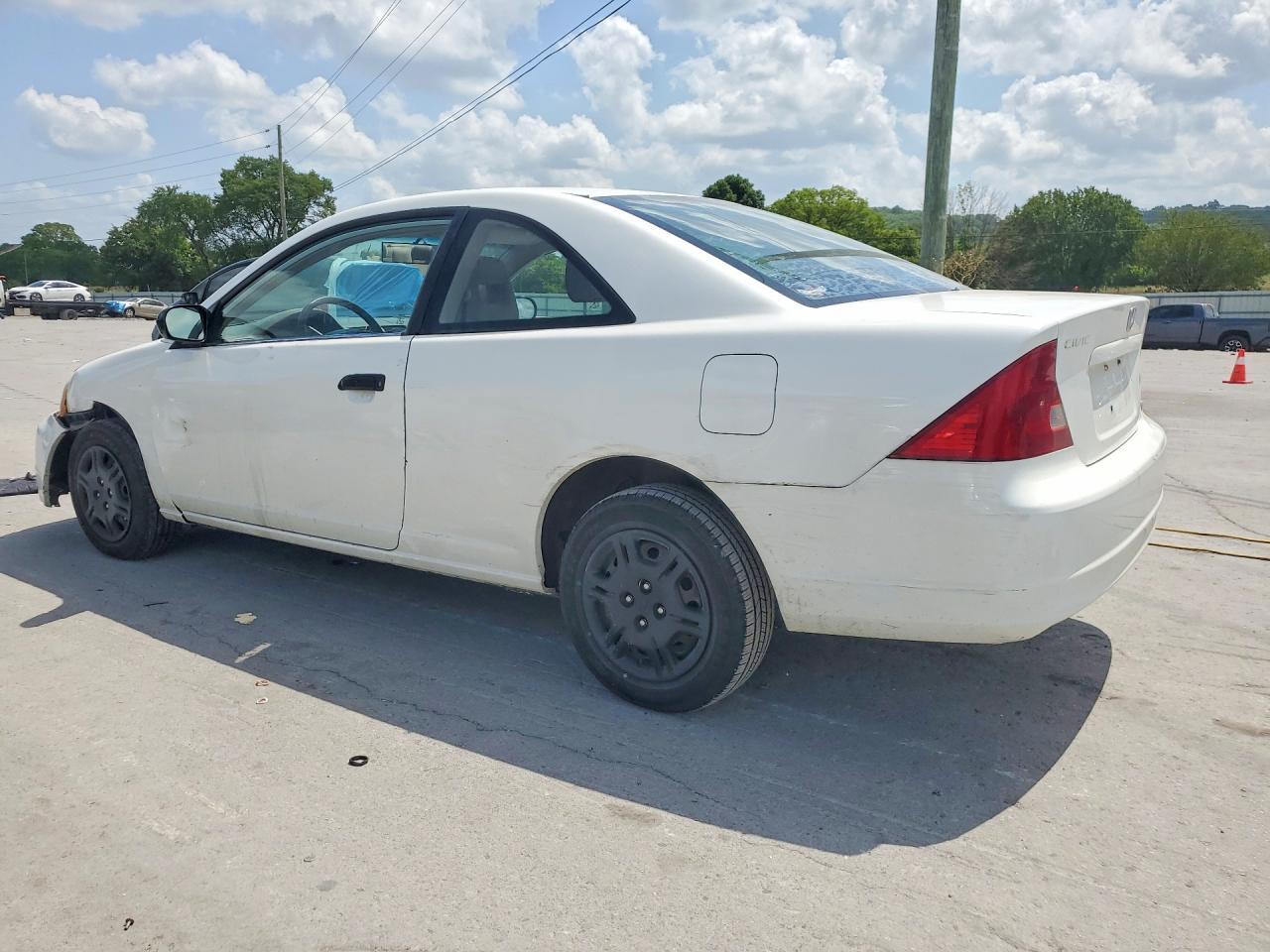 2001 Honda Civic Lx White vin: 1HGEM22591L038469