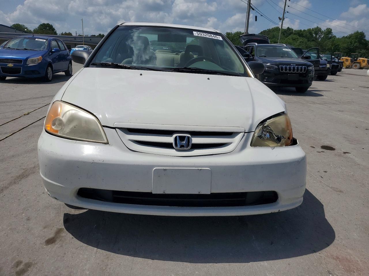2001 Honda Civic Lx White vin: 1HGEM22591L038469