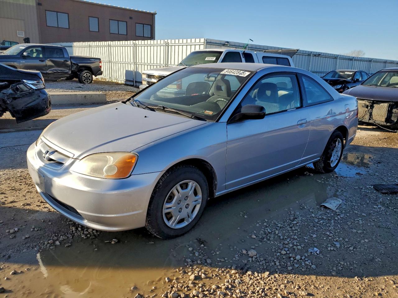 2002 Honda Civic Lx Silver vin: 1HGEM22592L019972