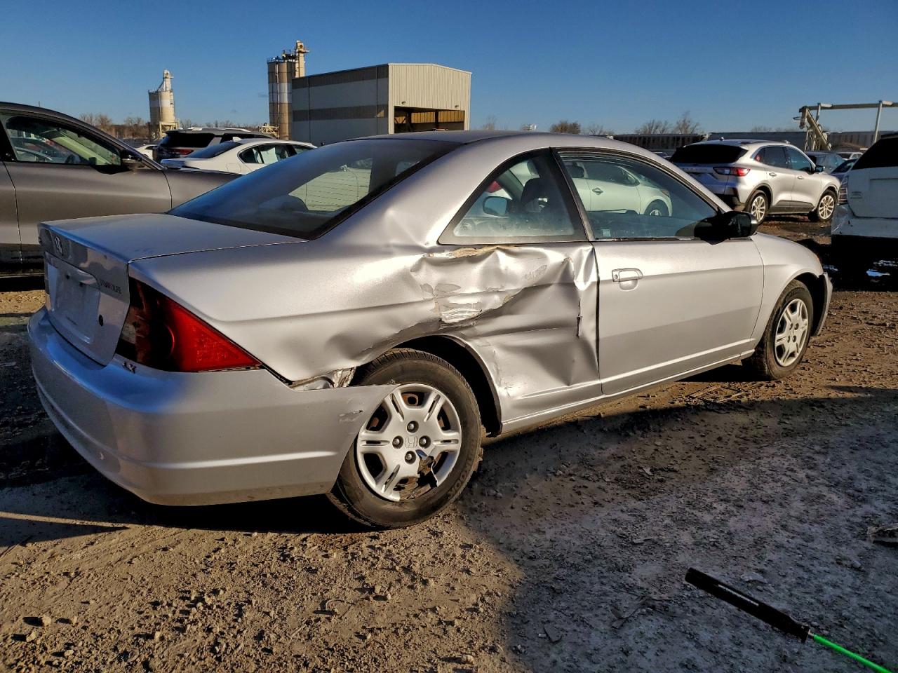 2002 Honda Civic Lx Silver vin: 1HGEM22592L019972