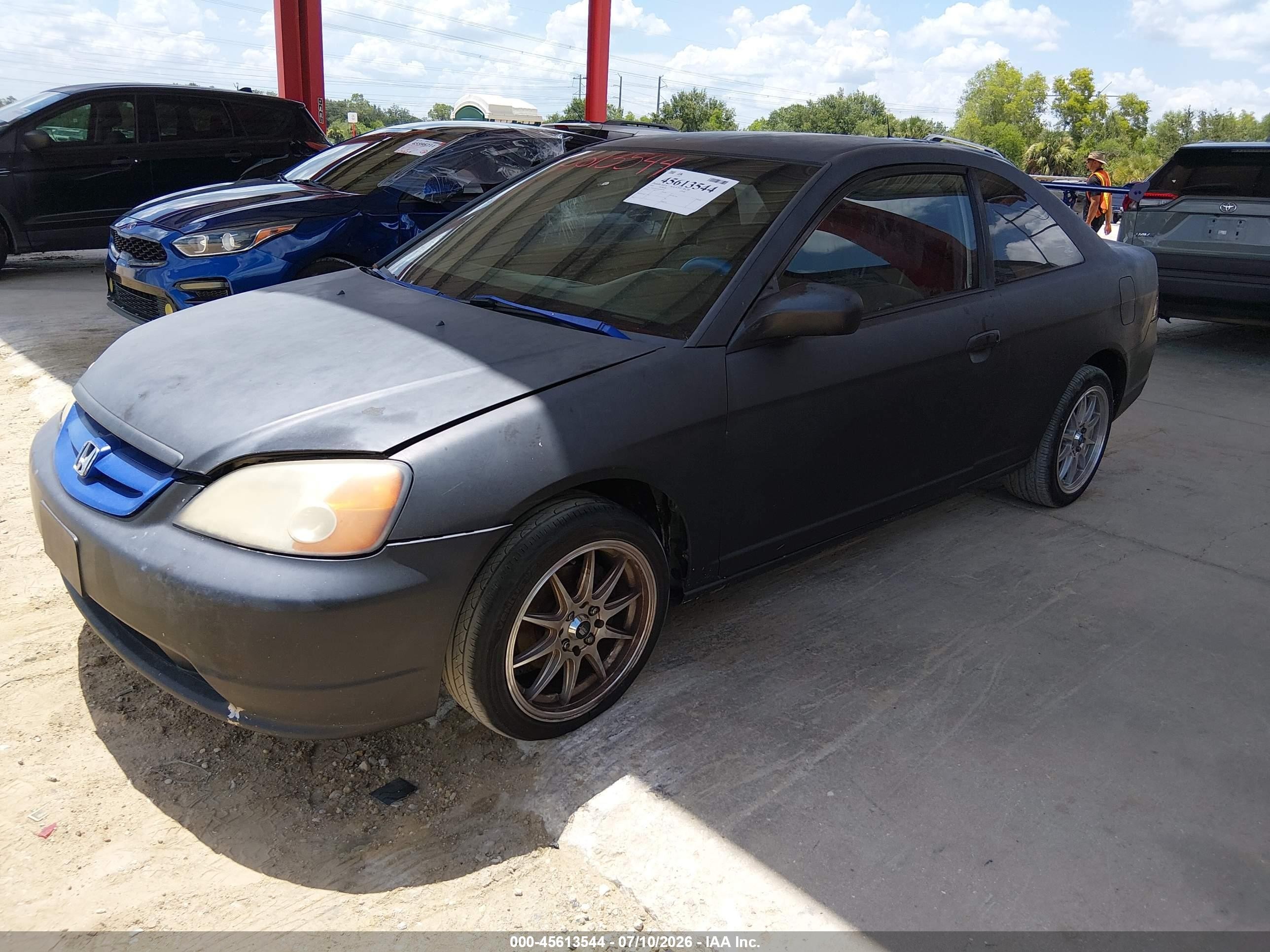 2002 Honda Civic Lx Черный vin: 1HGEM22592L060196