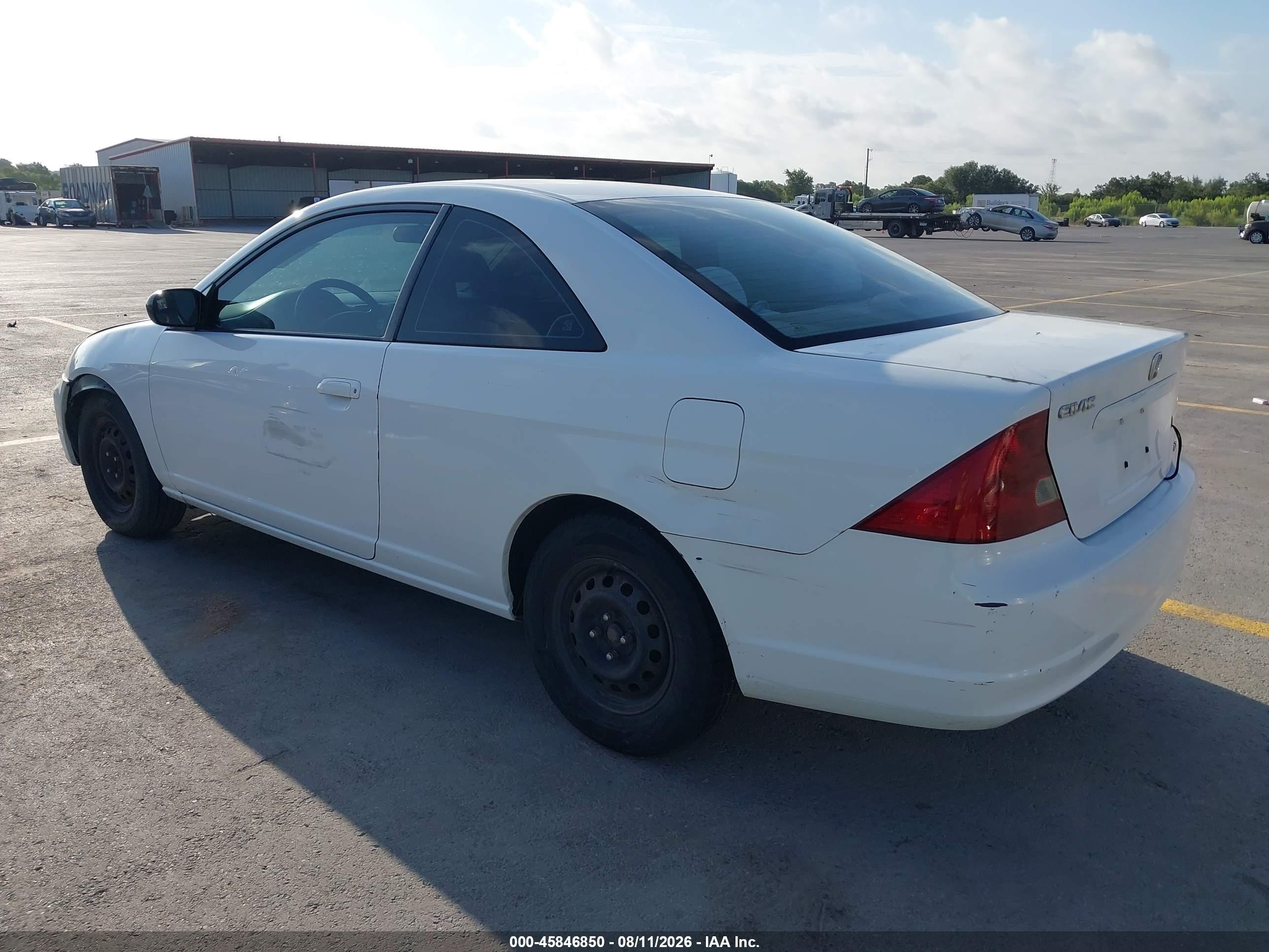 2003 Honda Civic Lx White vin: 1HGEM22593L041956