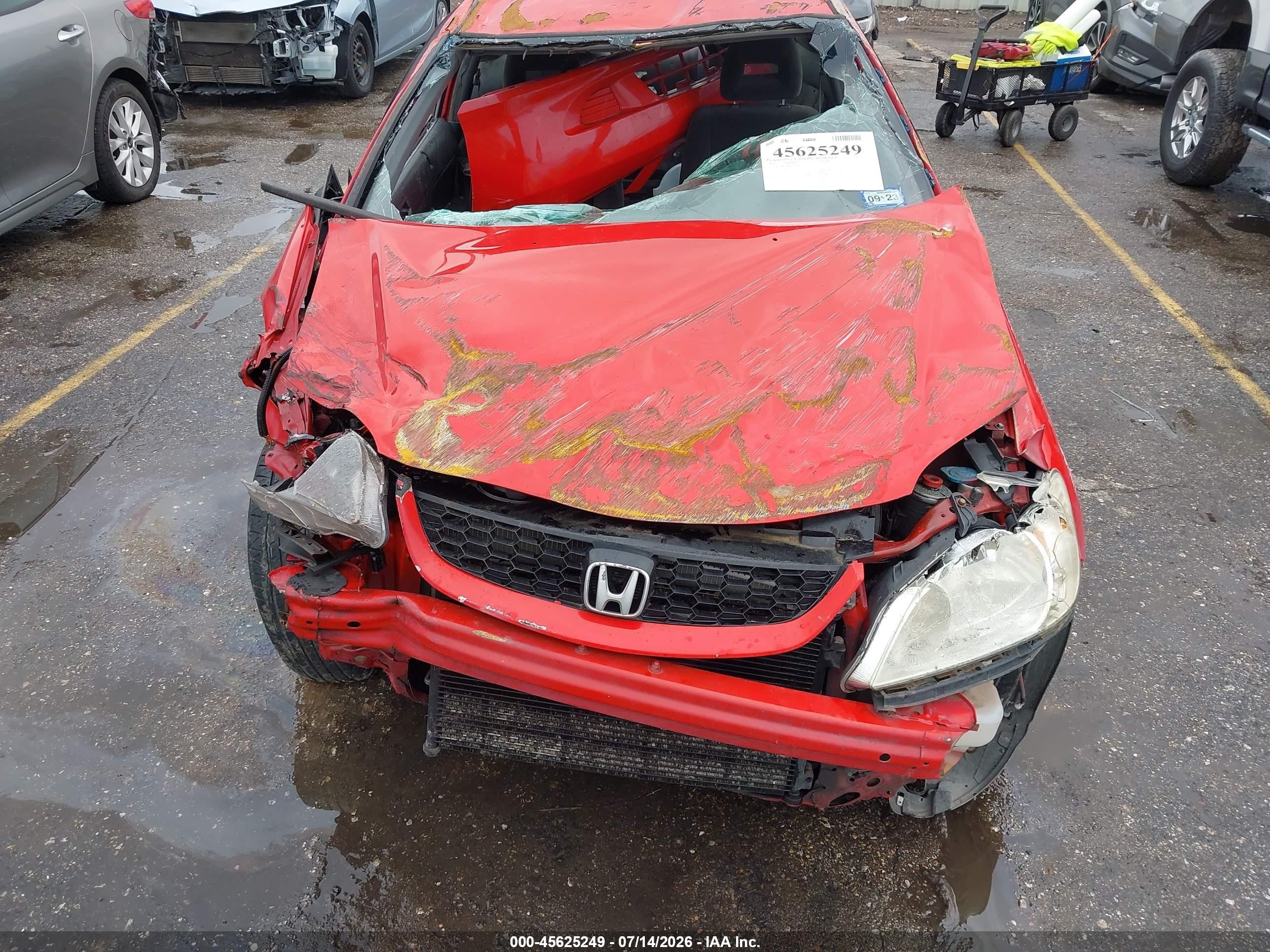 2004 Honda Civic Lx Red vin: 1HGEM22594L003760