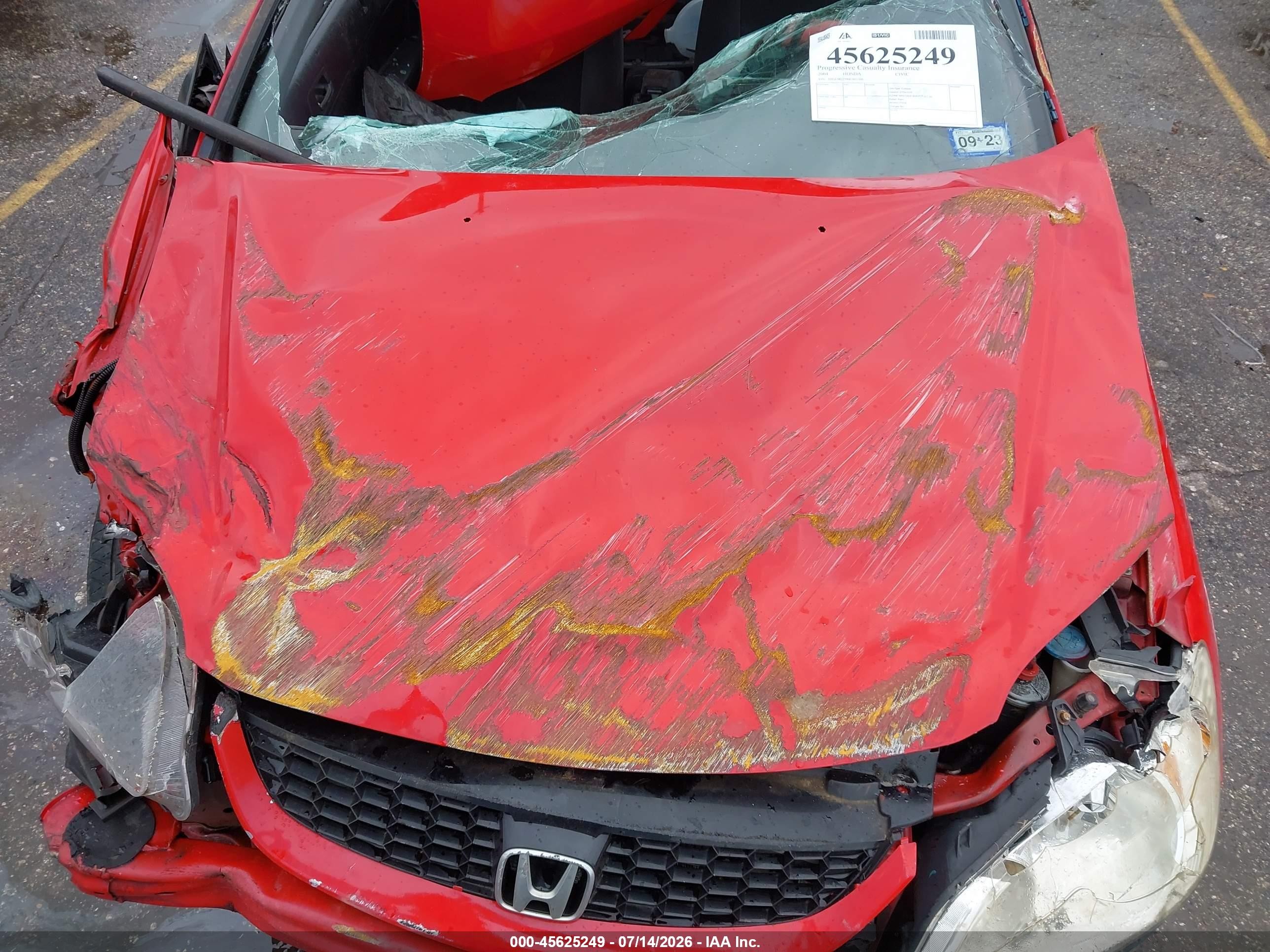 2004 Honda Civic Lx Red vin: 1HGEM22594L003760