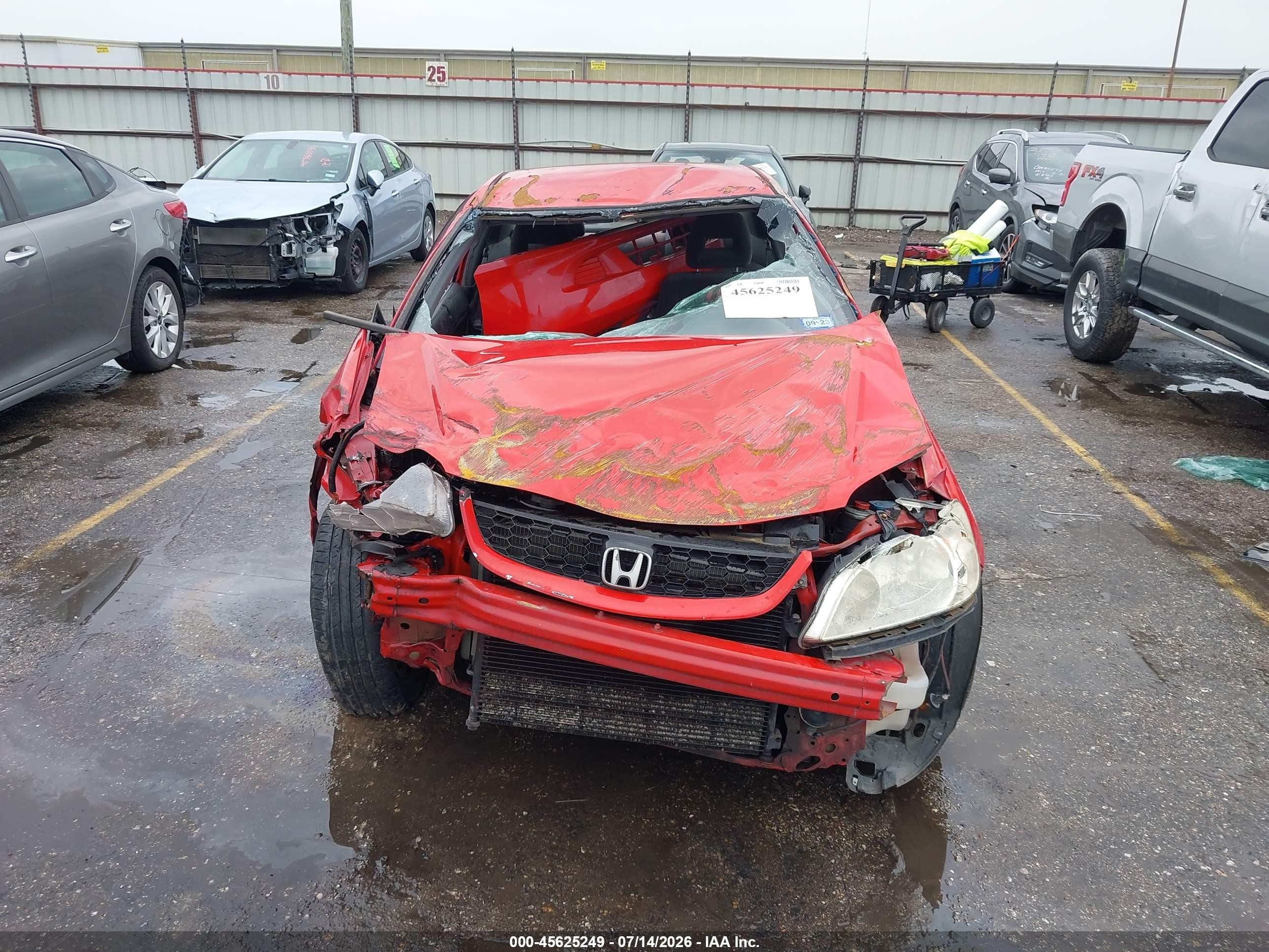 2004 Honda Civic Lx Red vin: 1HGEM22594L003760