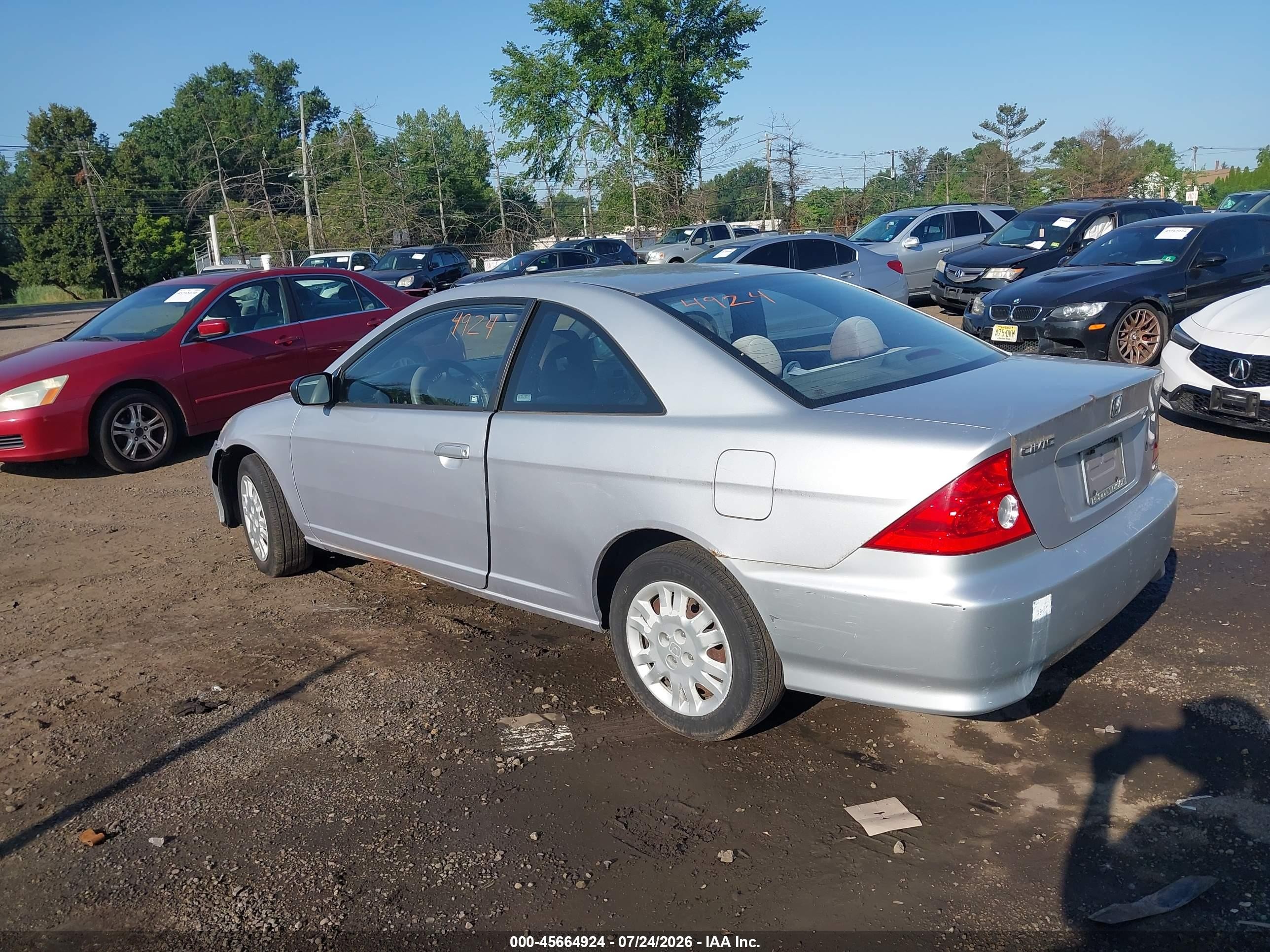 2004 Honda Civic Lx Silver vin: 1HGEM22594L004696