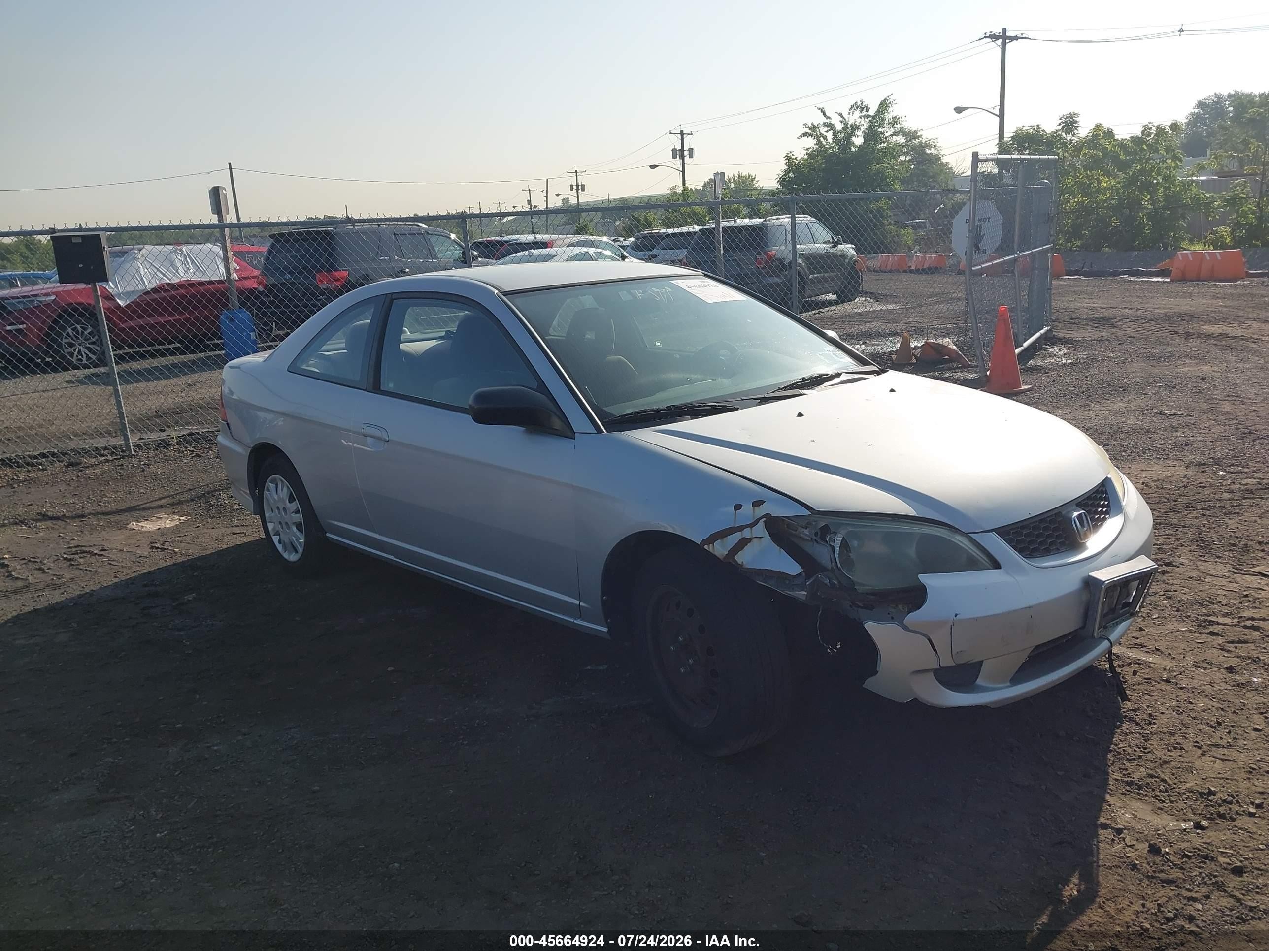 2004 Honda Civic Lx Silver vin: 1HGEM22594L004696