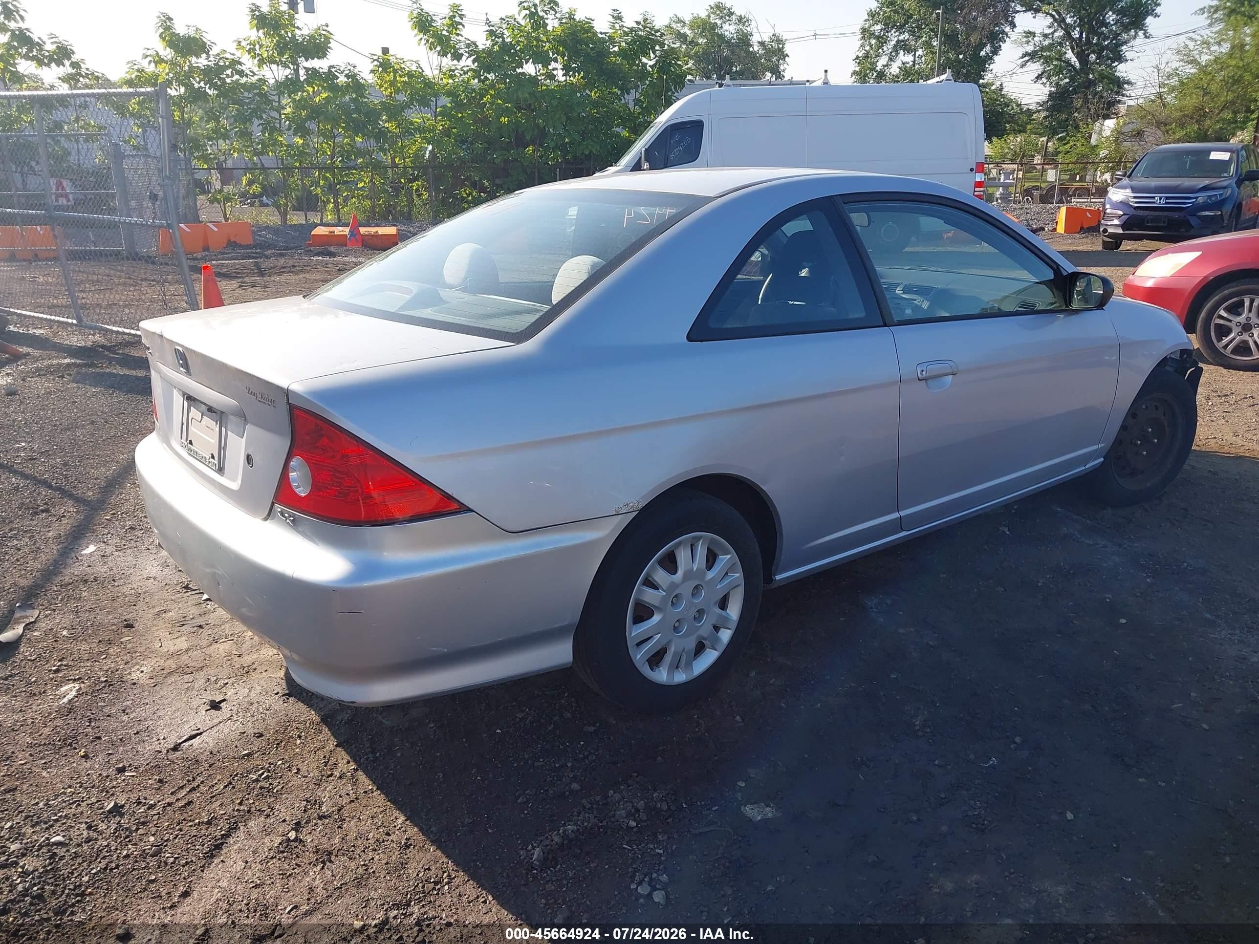 2004 Honda Civic Lx Silver vin: 1HGEM22594L004696