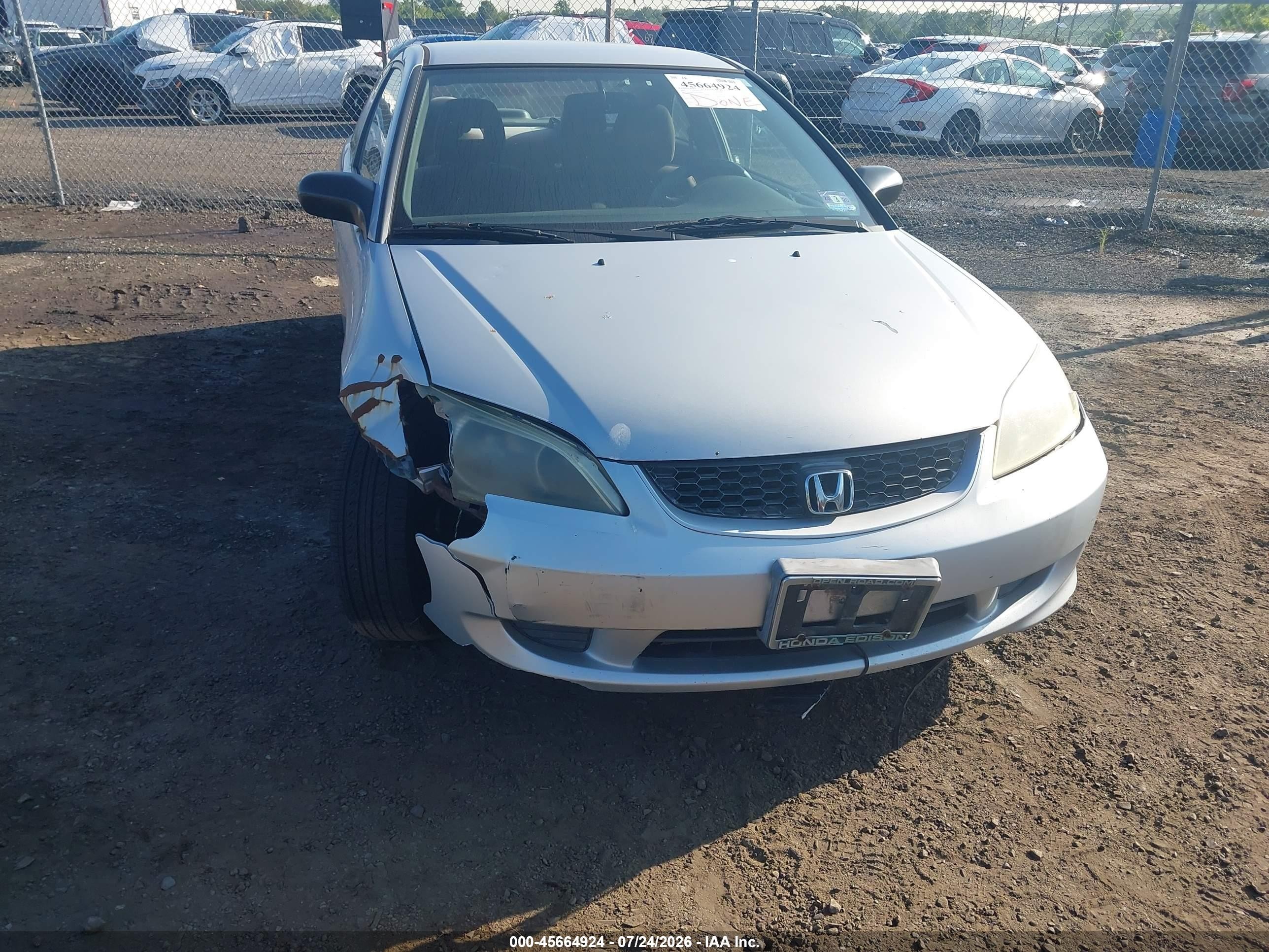 2004 Honda Civic Lx Silver vin: 1HGEM22594L004696
