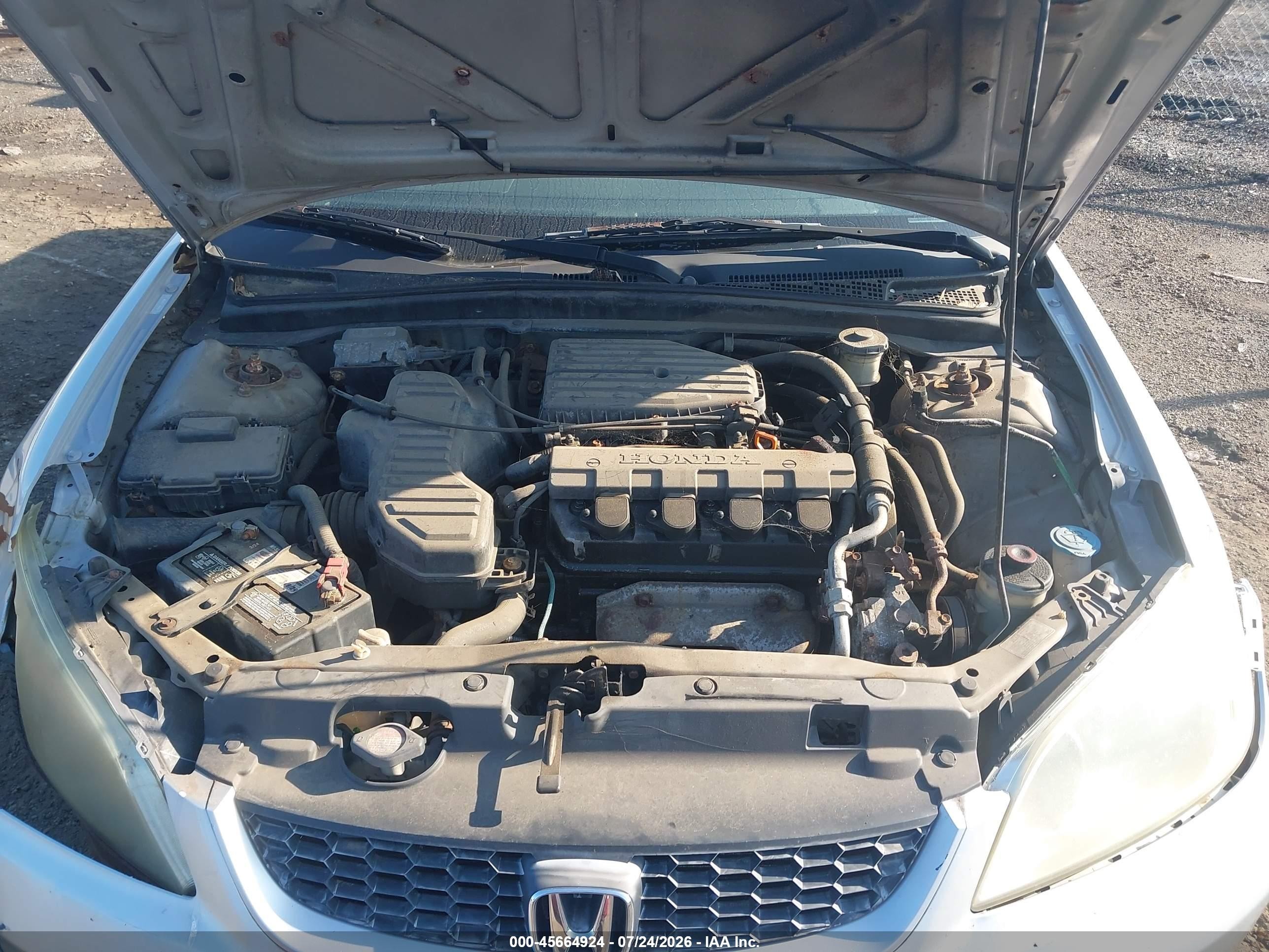 2004 Honda Civic Lx Silver vin: 1HGEM22594L004696