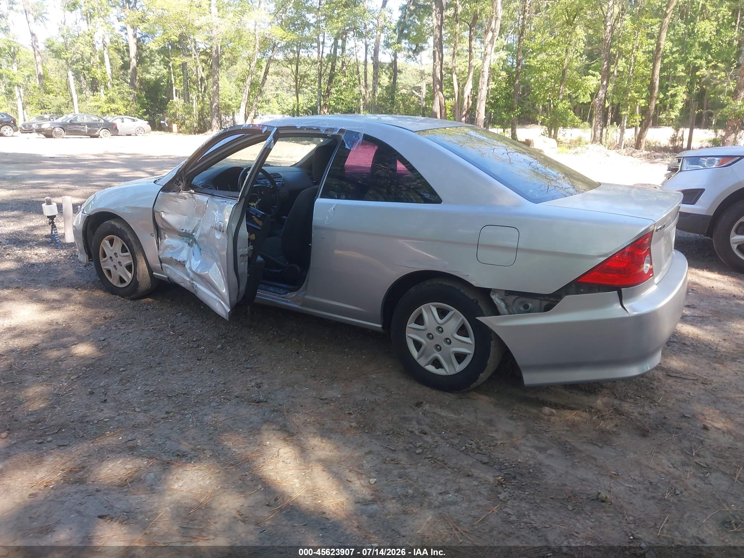 2005 Honda Civic Lx Silver vin: 1HGEM22595L009639