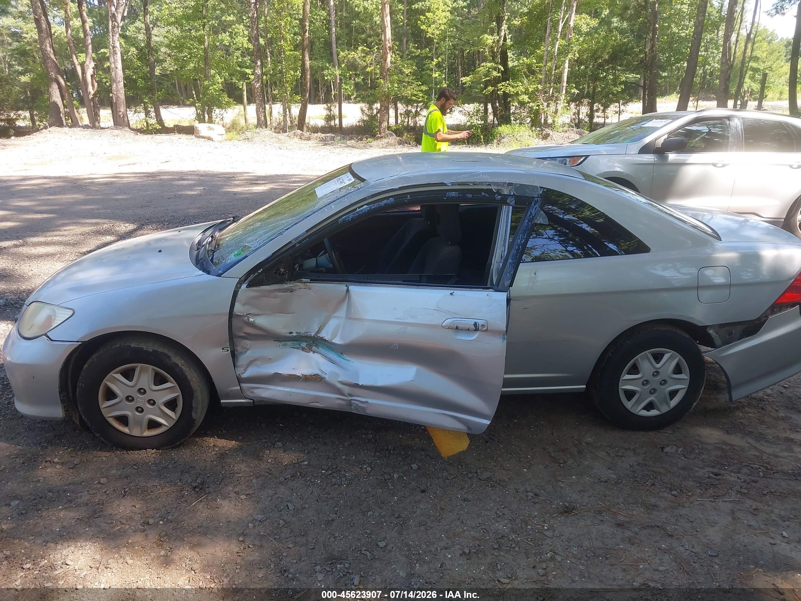 2005 Honda Civic Lx Silver vin: 1HGEM22595L009639